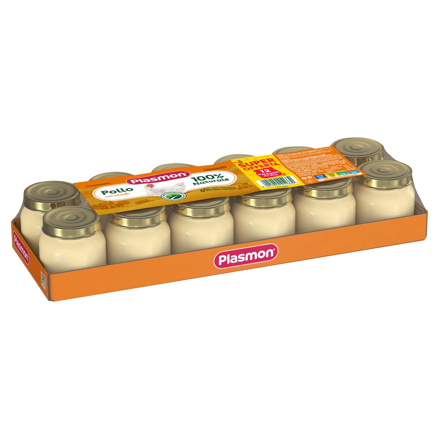 Omogeneizzato carne con pollo e cereale 12x80g - plasmon - Plasmon