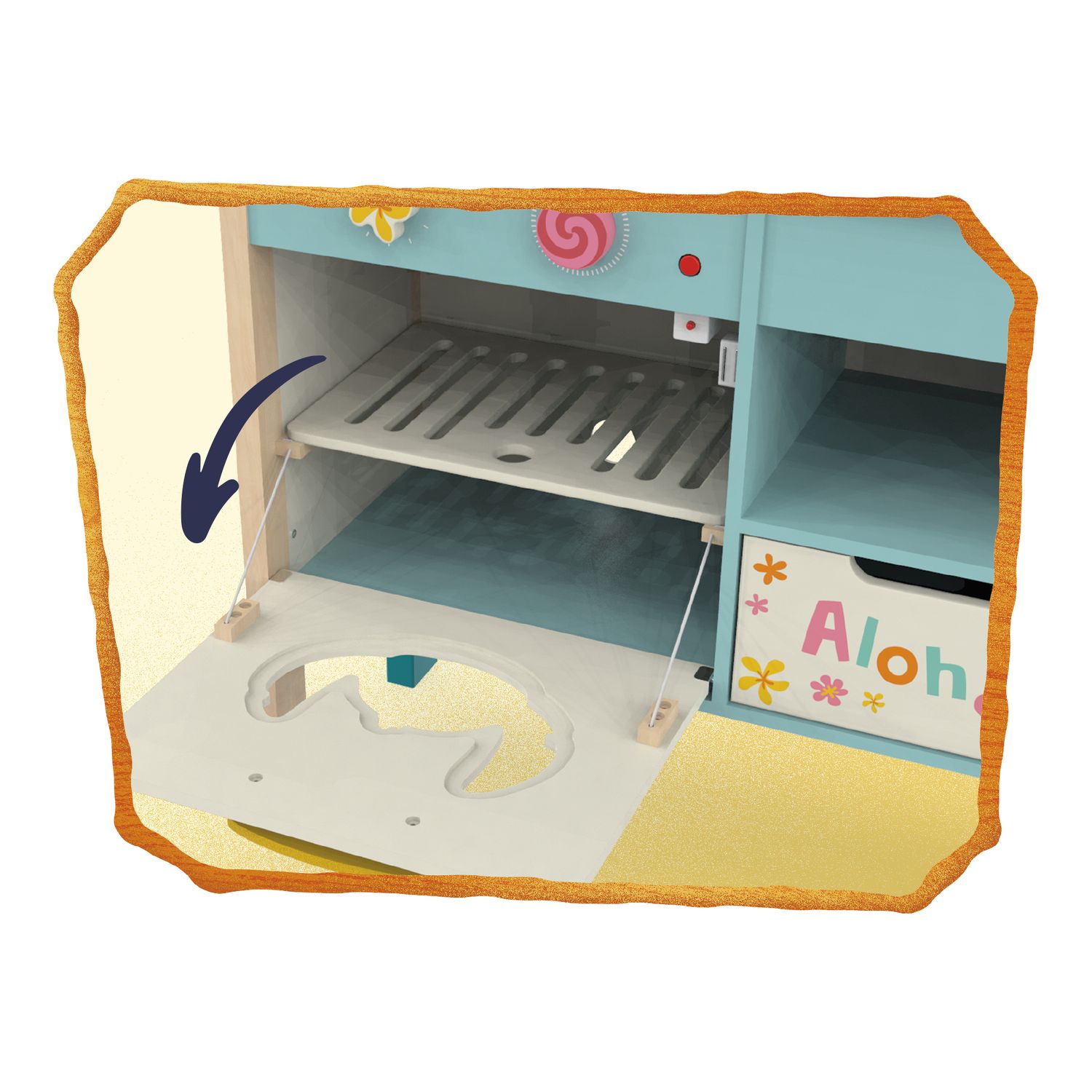 Cucina in legno aloha con luci e suoni – disney stitch - Wood N'play