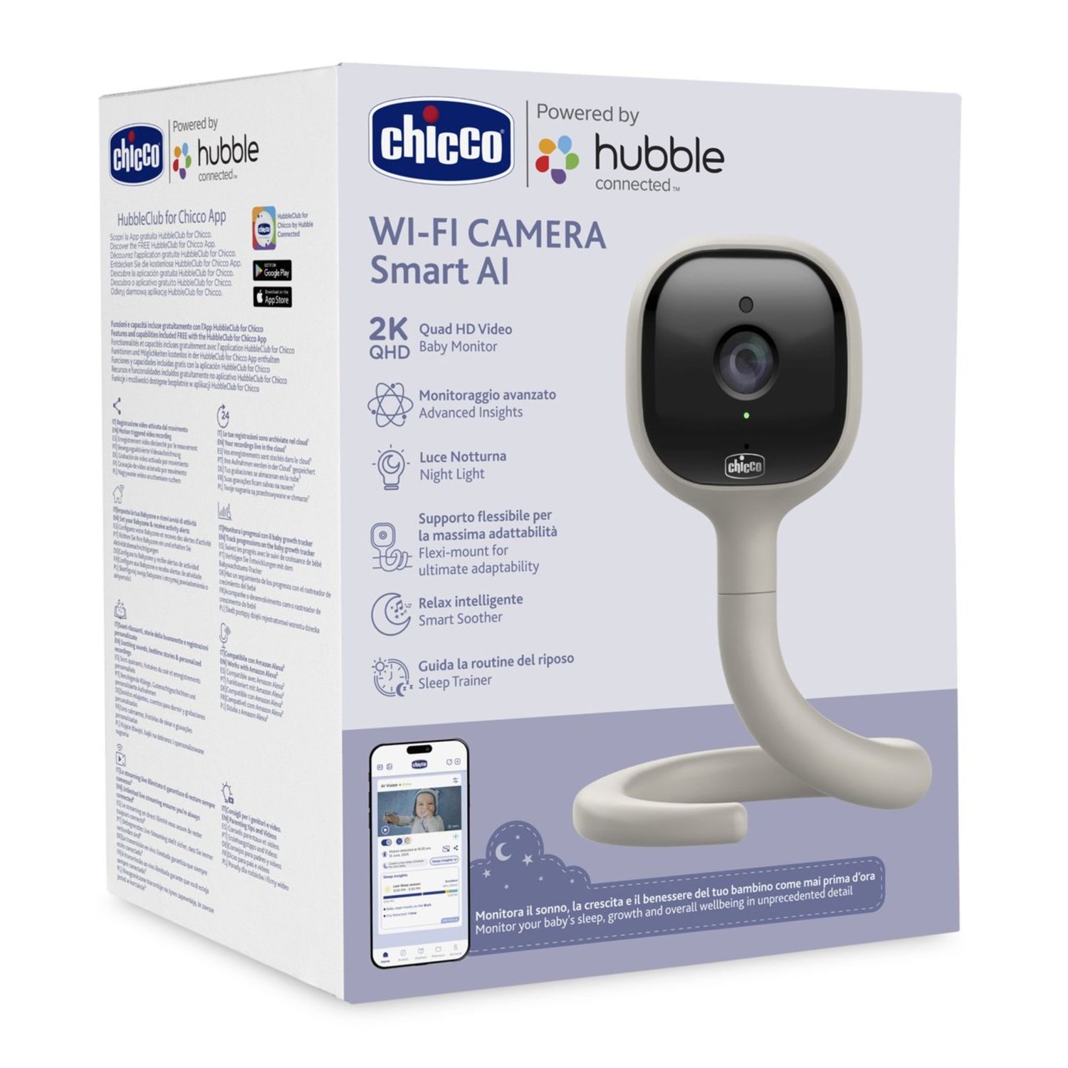 Video baby monitor wi-fi smart ai - chicco - Chicco