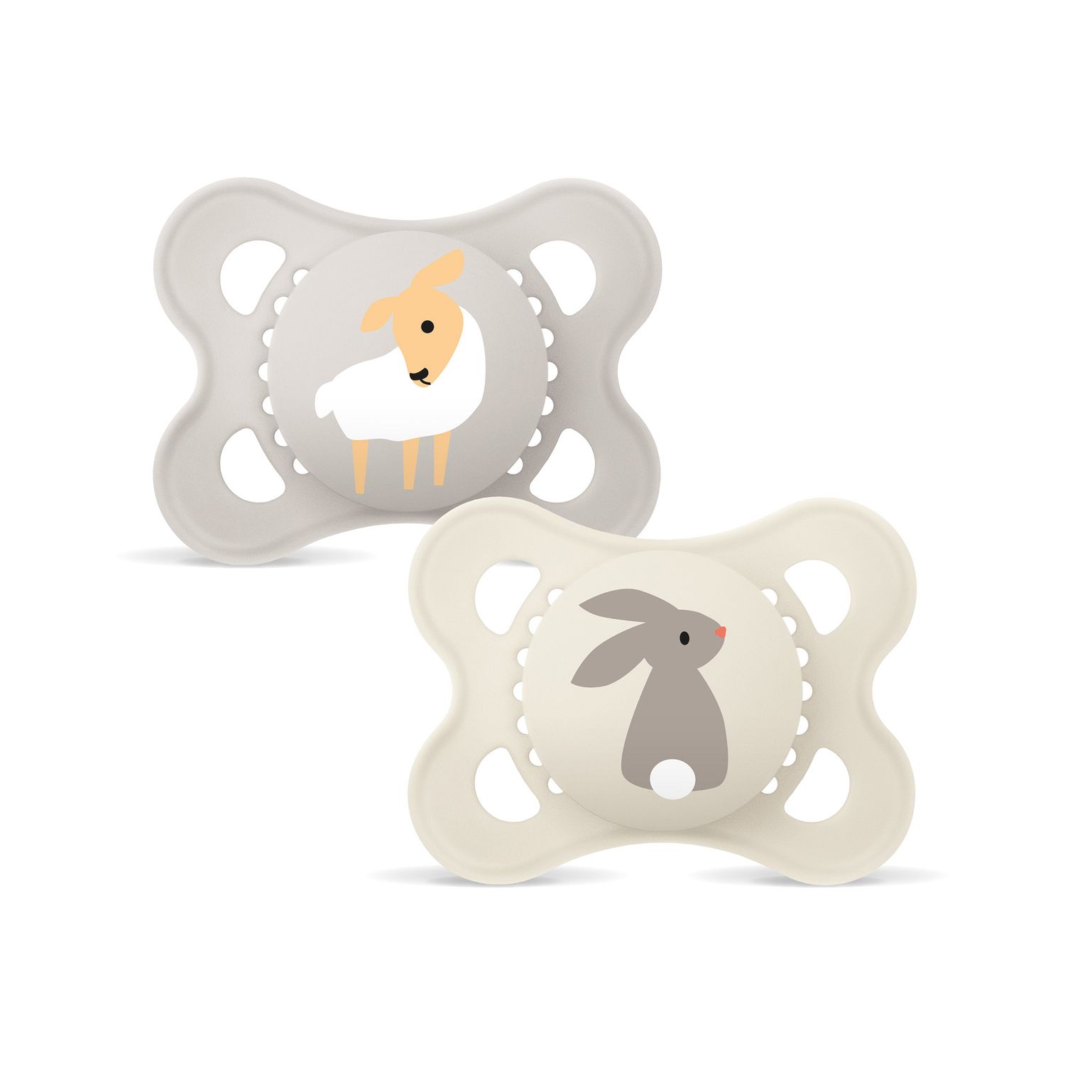 Mam original succhietto 2-6 mesi (set da 2), ciuccio mam 2-6 mesi con tettarella ortodontica in silicone, neutro - Mam