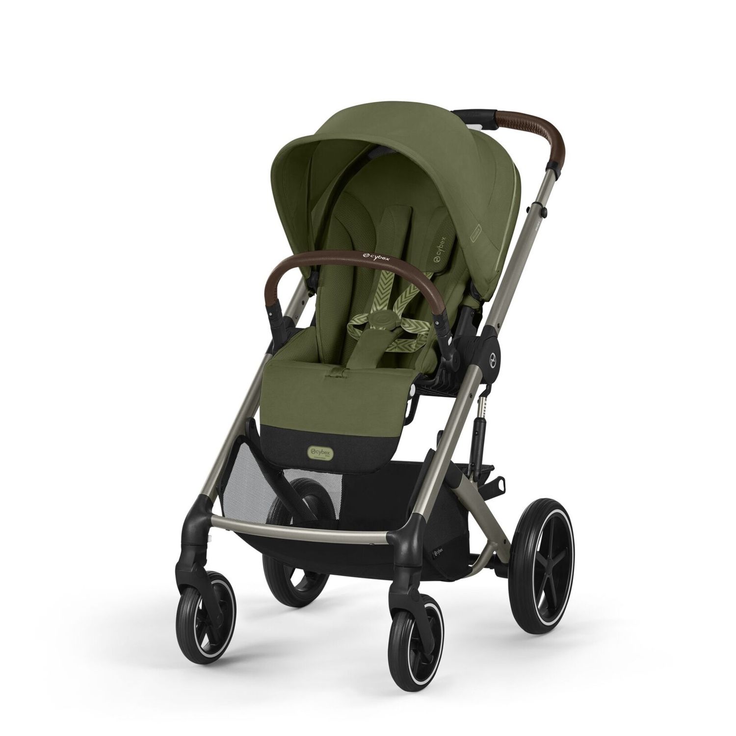 Trio balios s lux tpe moss green con navicella cots e seggiolino cloud g3 plus moss green + adatt. - cybex - Cybex