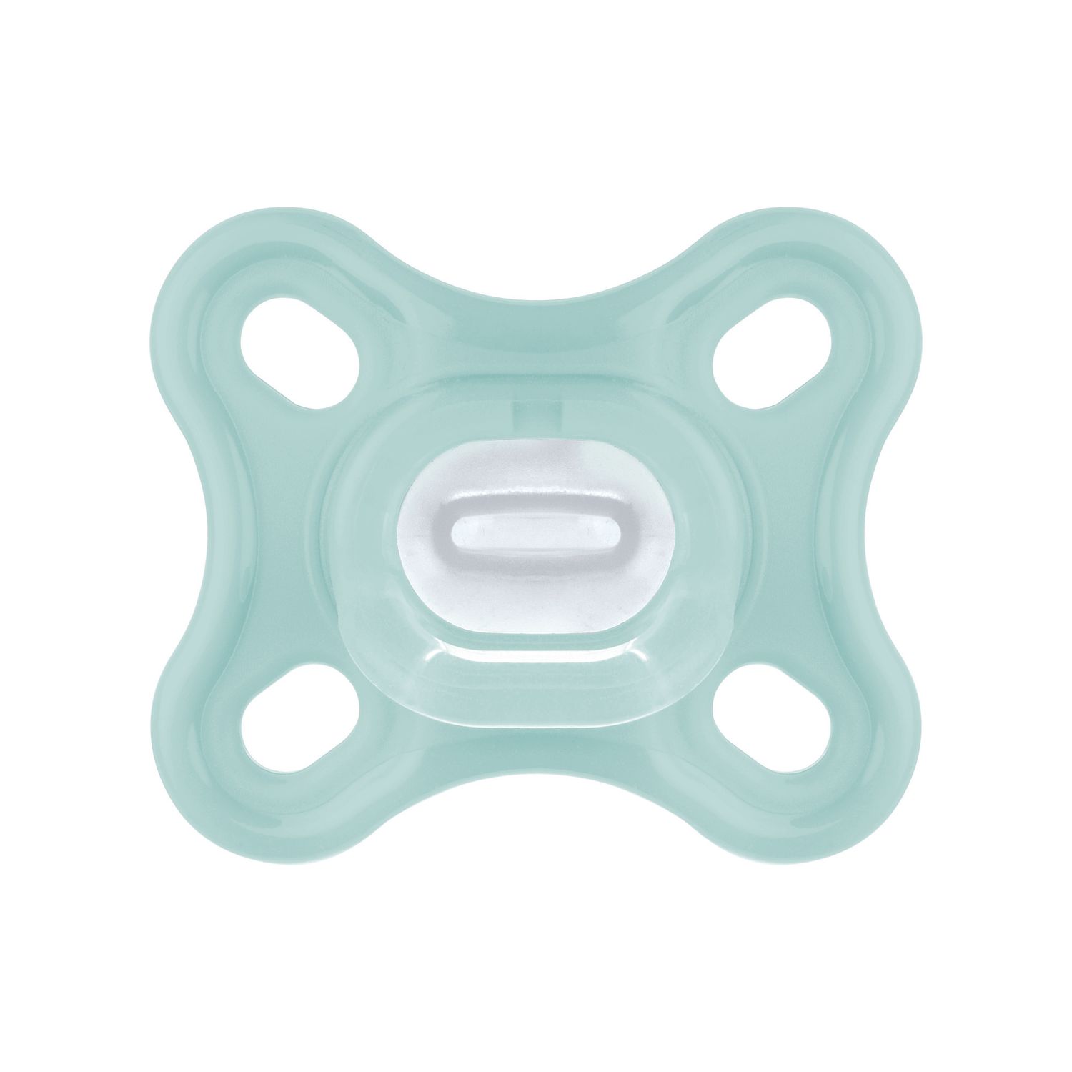 Mam comfort succhietto 0-3 mesi (set da 2), ciuccio mam 0-3 mesi in 100% silicone con design unico, neutro/verde - Mam