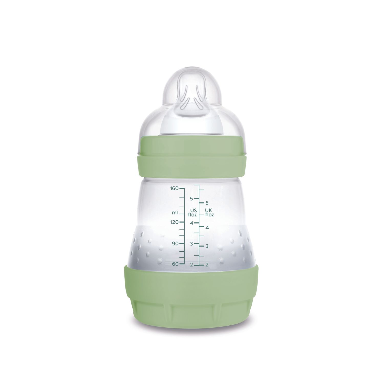 Mam biberon easy start 160 ml, biberon anticolica per allattamento misto che riduce le bolle d'aria e il rischio di coliche, verde - Mam