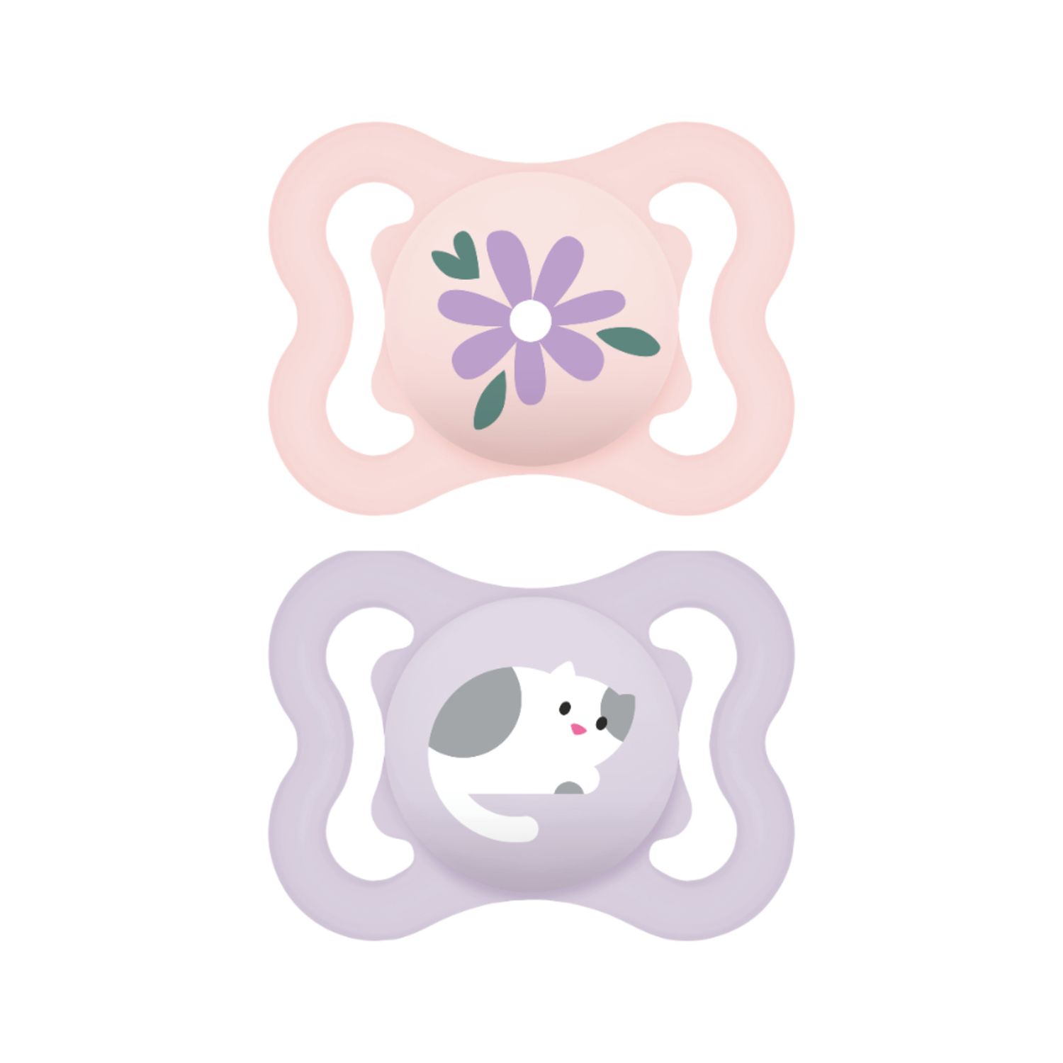 Mam air succhietto 2-6 mesi (set da 2), ciuccio mam 2-6 mesi per pelli sensibili e delicate, rosa/viola - Mam