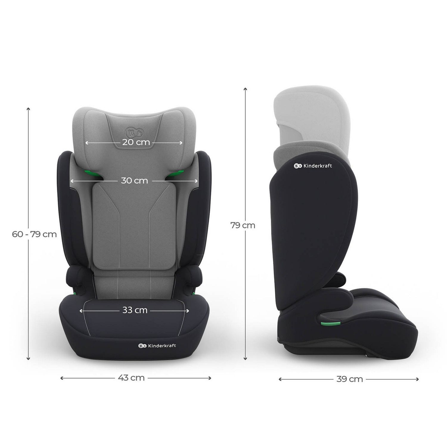 Seggiolino auto i-spark 2 grey i-size 100-150cm - grey - kinderkraft - KinderKraft