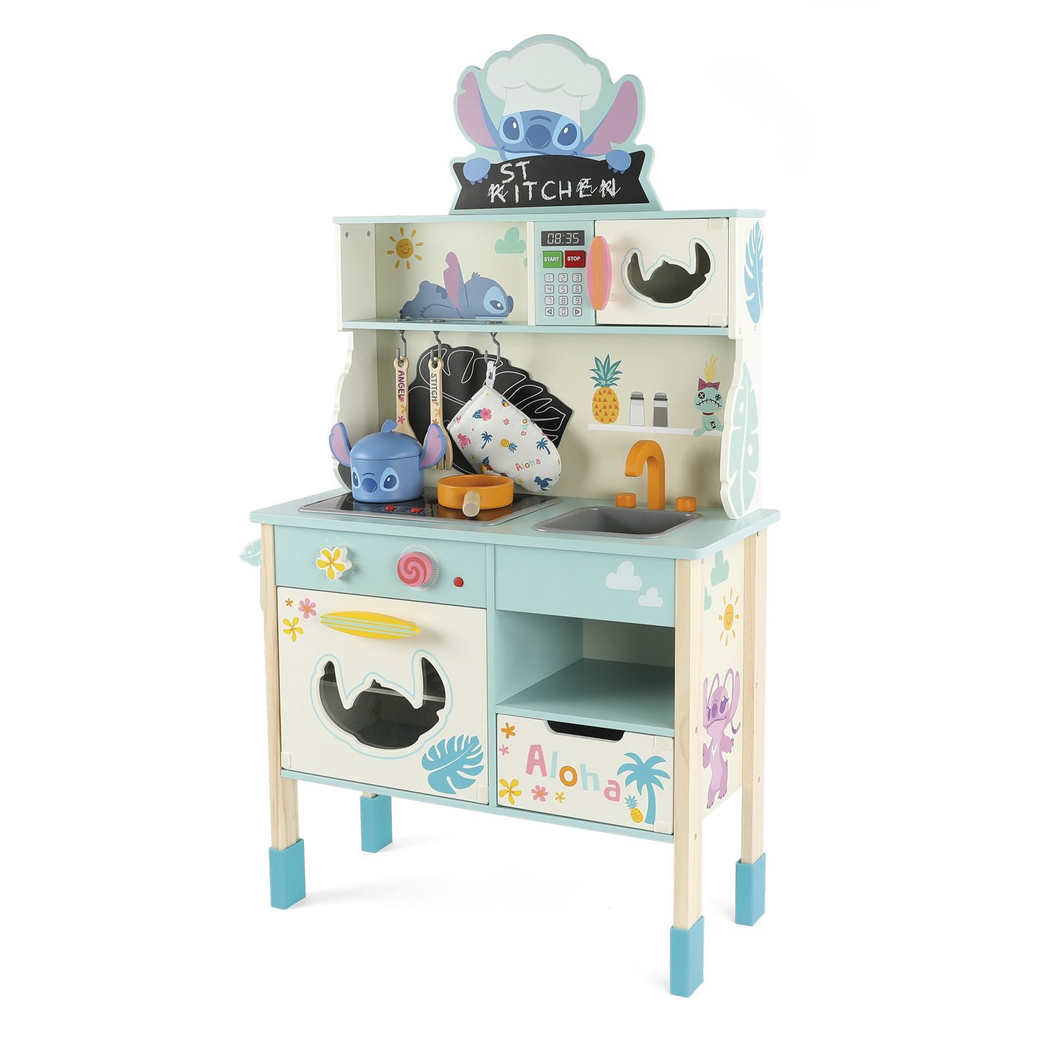 Cucina in legno aloha con luci e suoni – disney stitch - Wood N'play