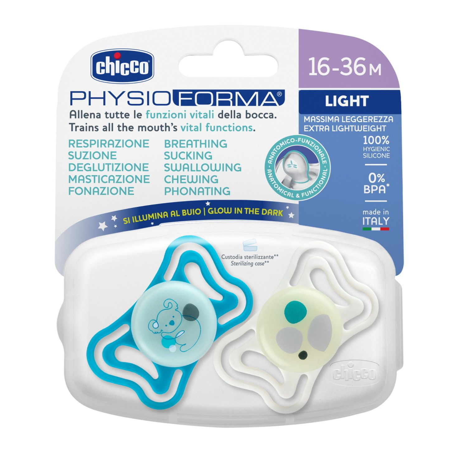 Succhietto physioforma light lumi 16-36m - chicco - Chicco