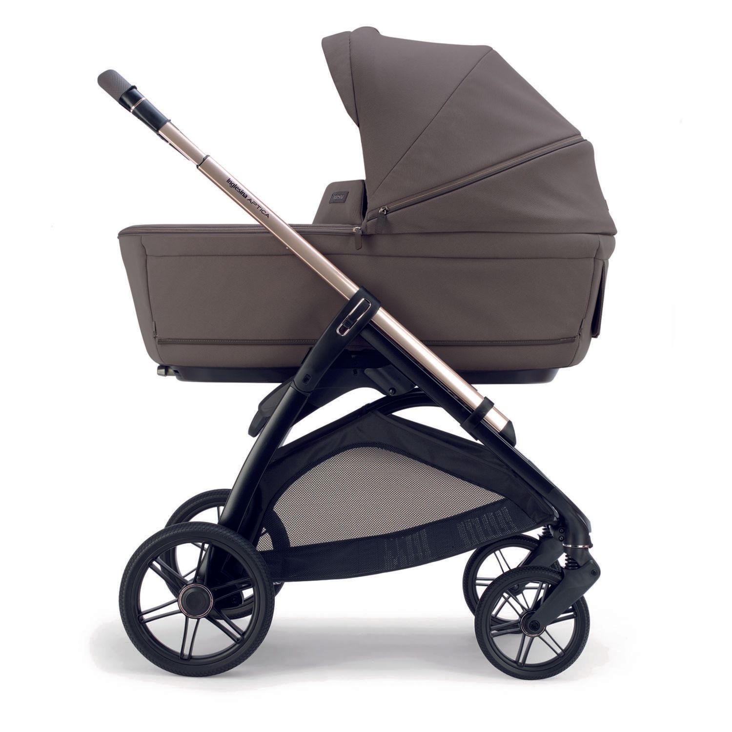 Aptica system quattro - essence mokka con telaio palladio e seggiolino auto darwin infant recline evo - inglesina - Inglesina
