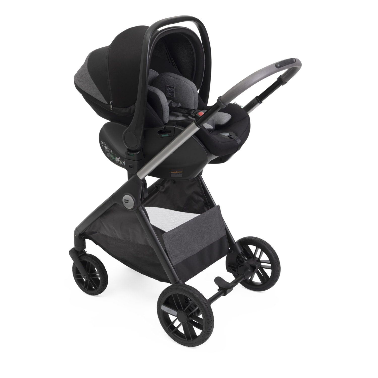 Trio bellagio 2 gran comfort first seat recline -  black satin - chicco - Chicco