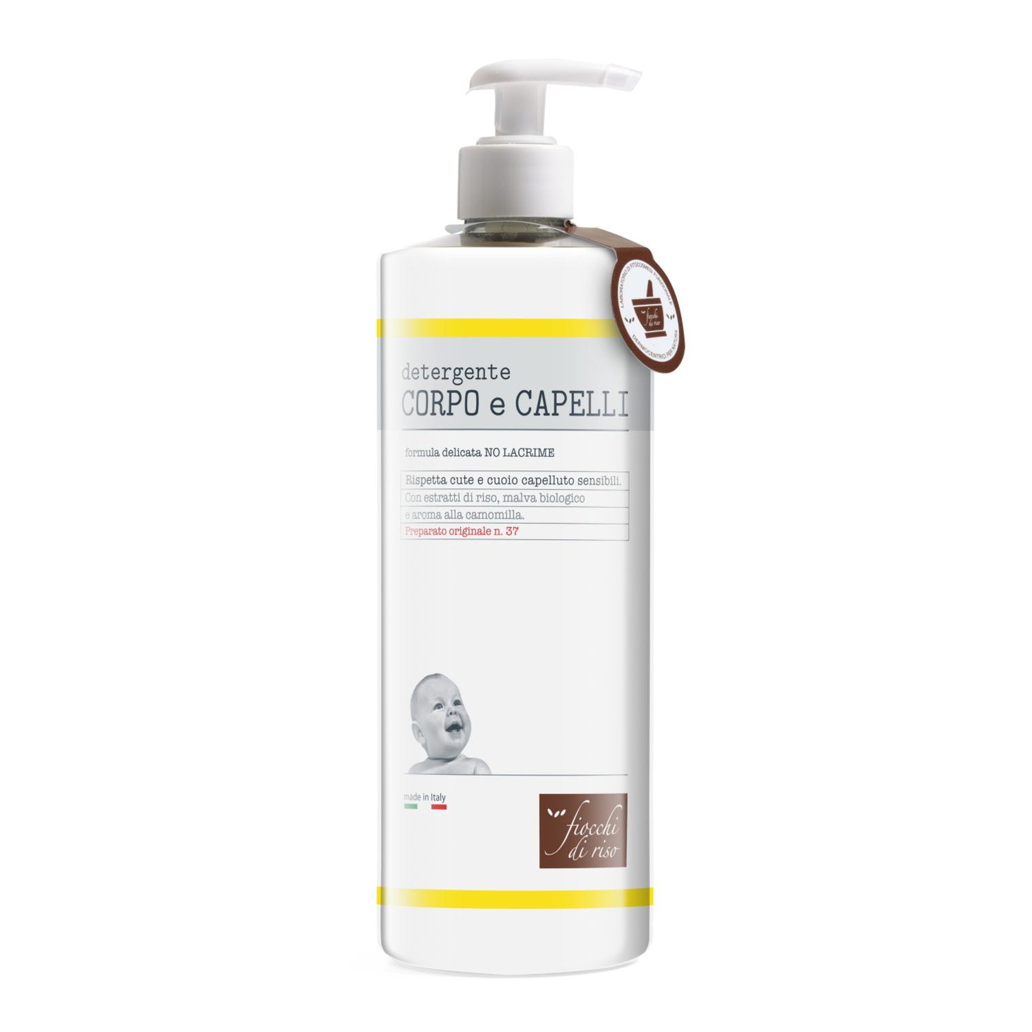 Detergente corpo e capelli camomilla 750 ml - fiocchi di riso - Fiocchi di Riso