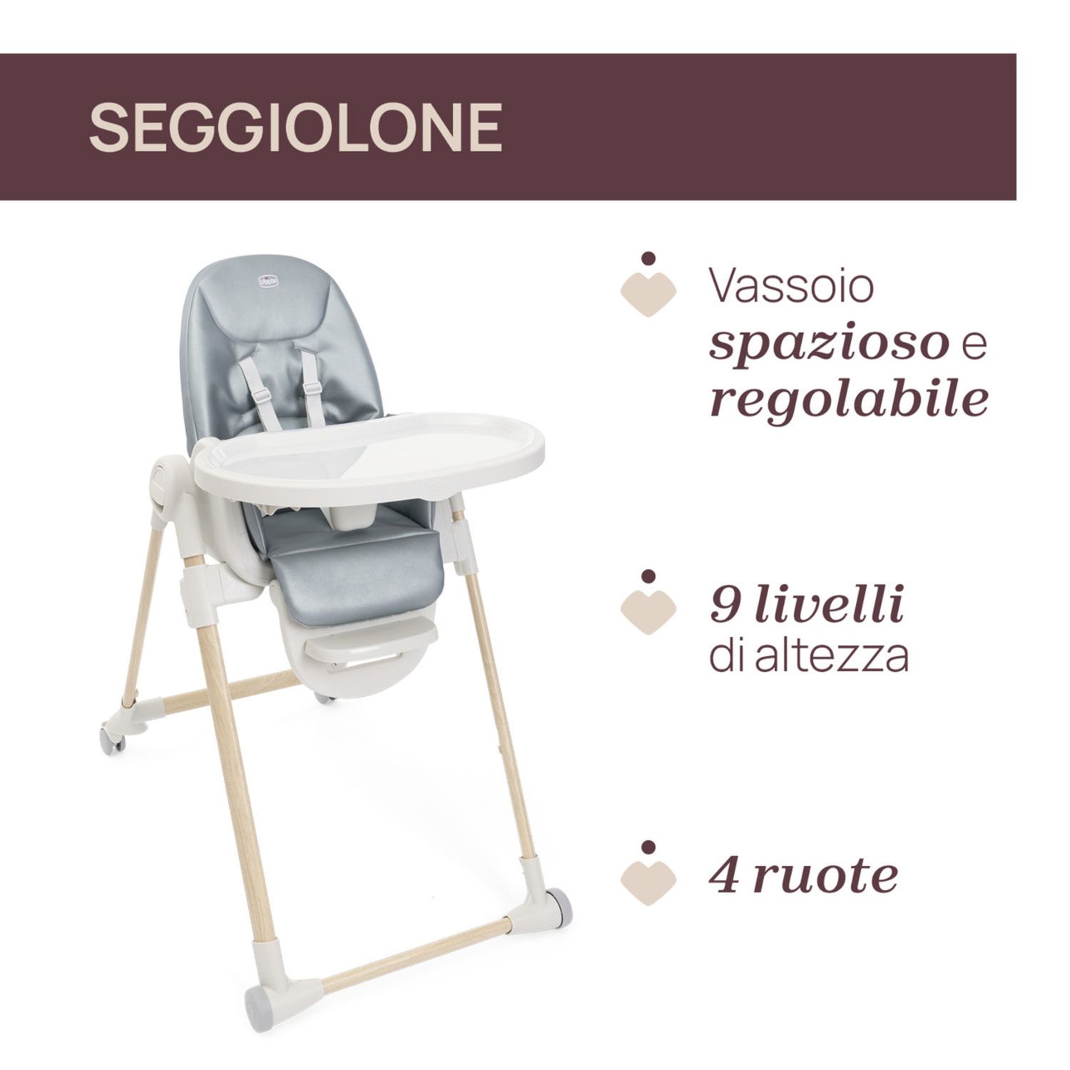 Seggiolone polly armonia greenery- chicco - Chicco