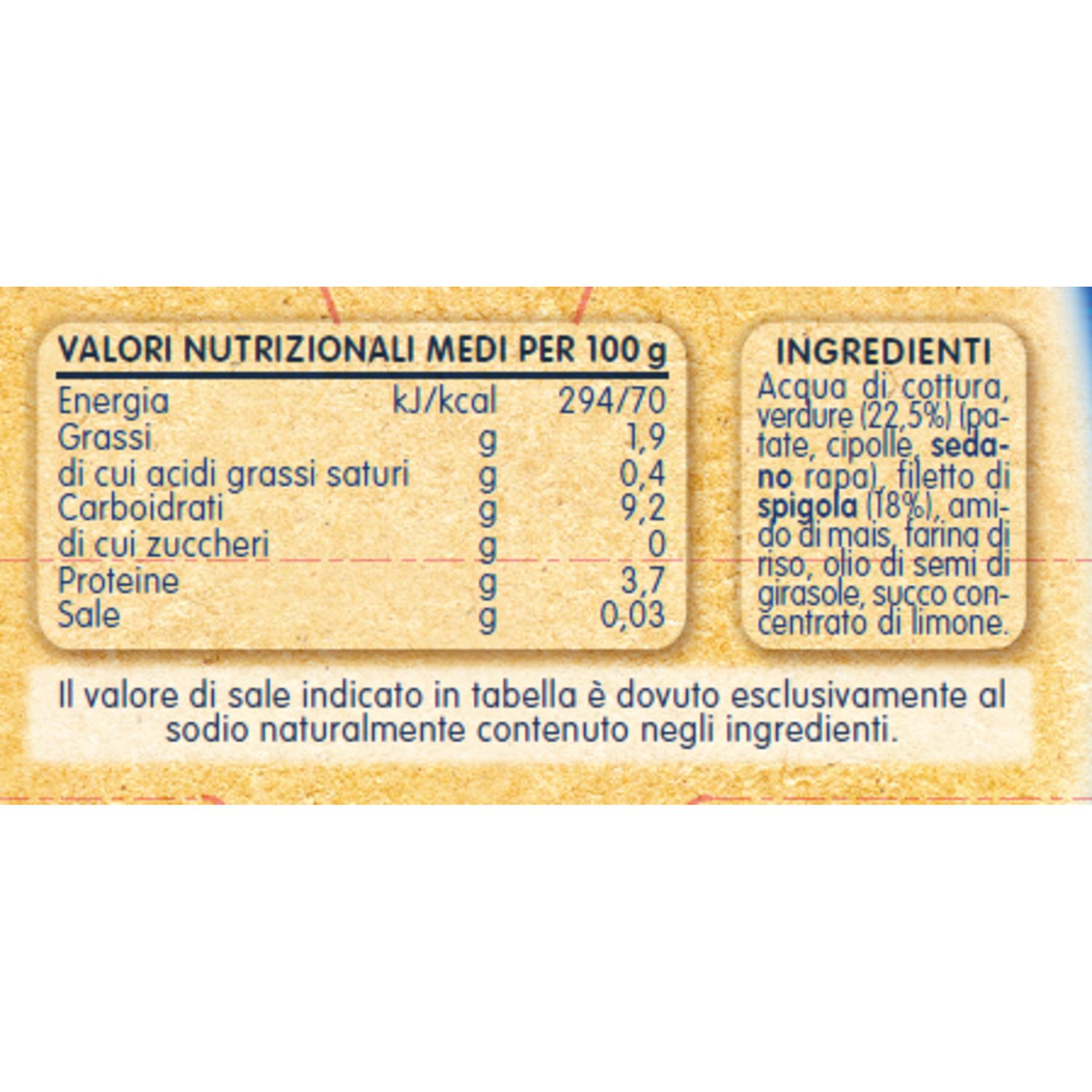 Omogeneizzato spigola e verdure 4x80 gr - mellin - Mellin