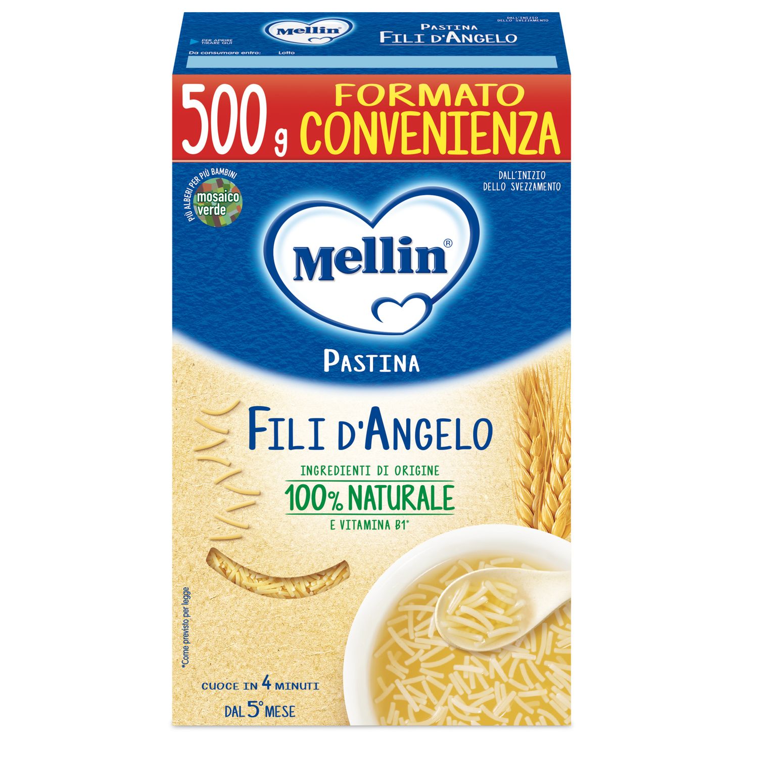 Pastina fili d'angelo 1x500g - mellin - Mellin