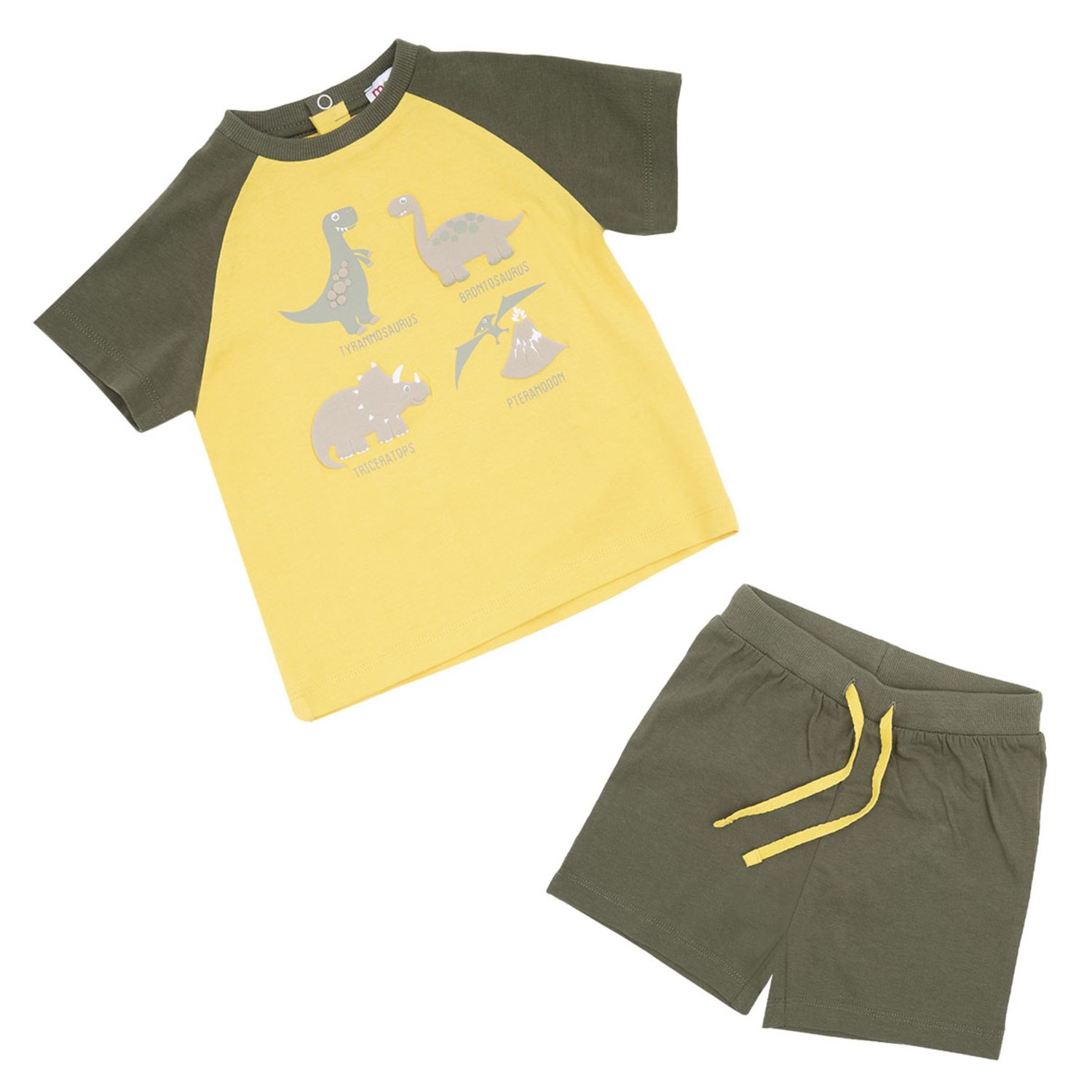Set 2 pezzi bimbo bicolor stampa "dino" - Mawi