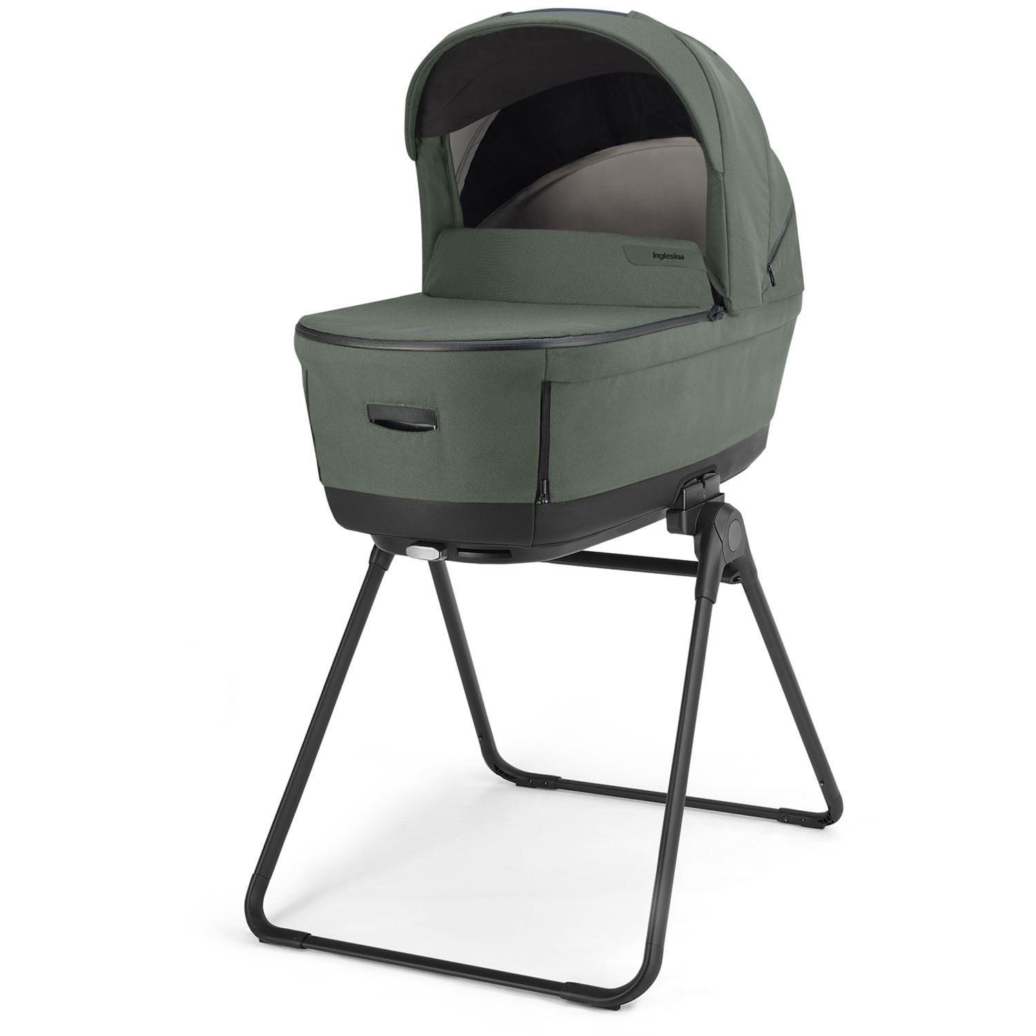 Aptica xt system quattro - taiga green con telaio black e seggiolino auto darwin infant recline evo - inglesina - Inglesina