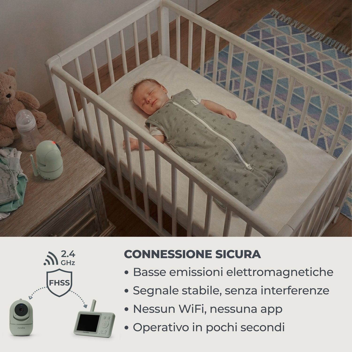 Video baby monitor videovoice 3.2" - nuvita - Nuvita