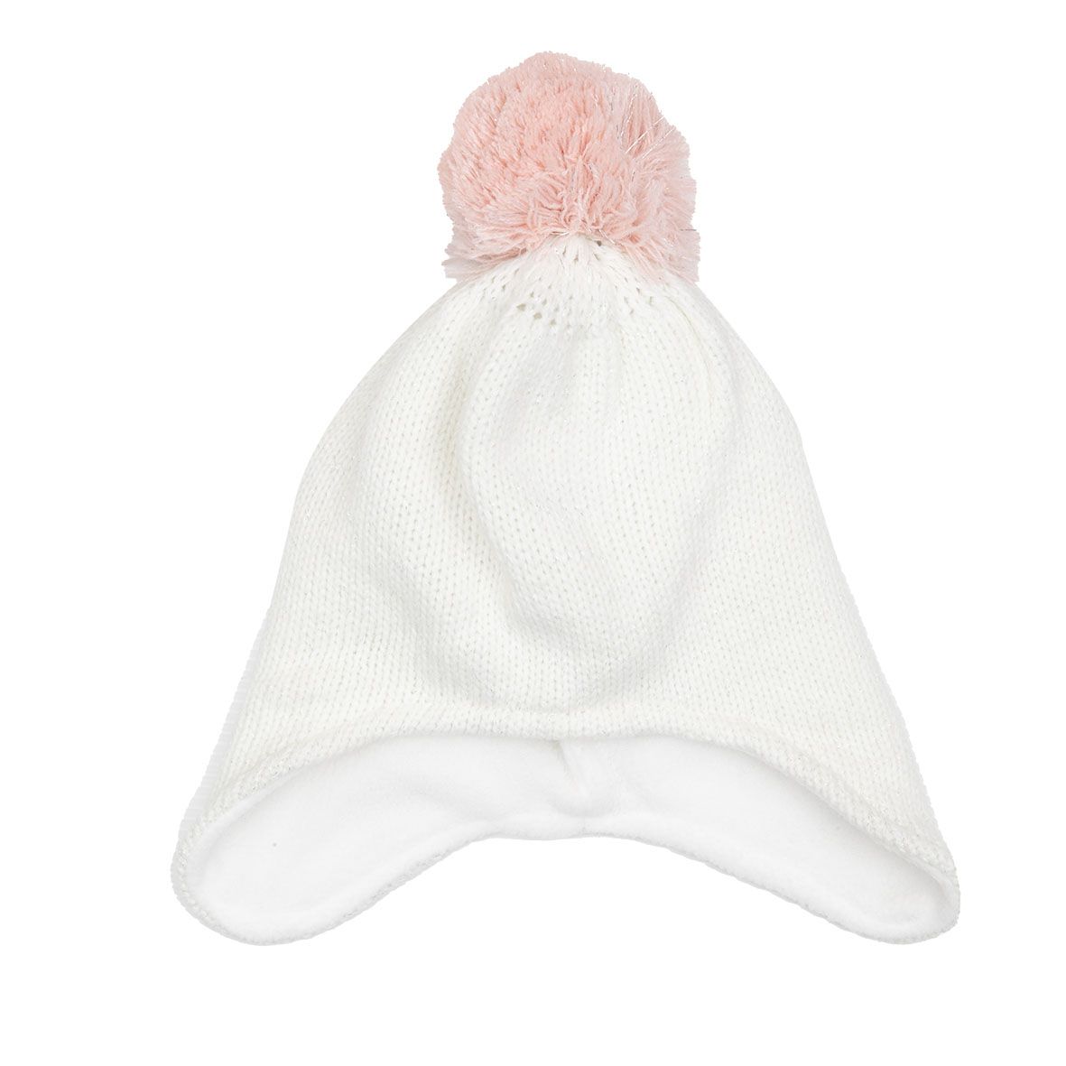 Peruviano invernale bambina bianco con ponpon rosa - Mawi