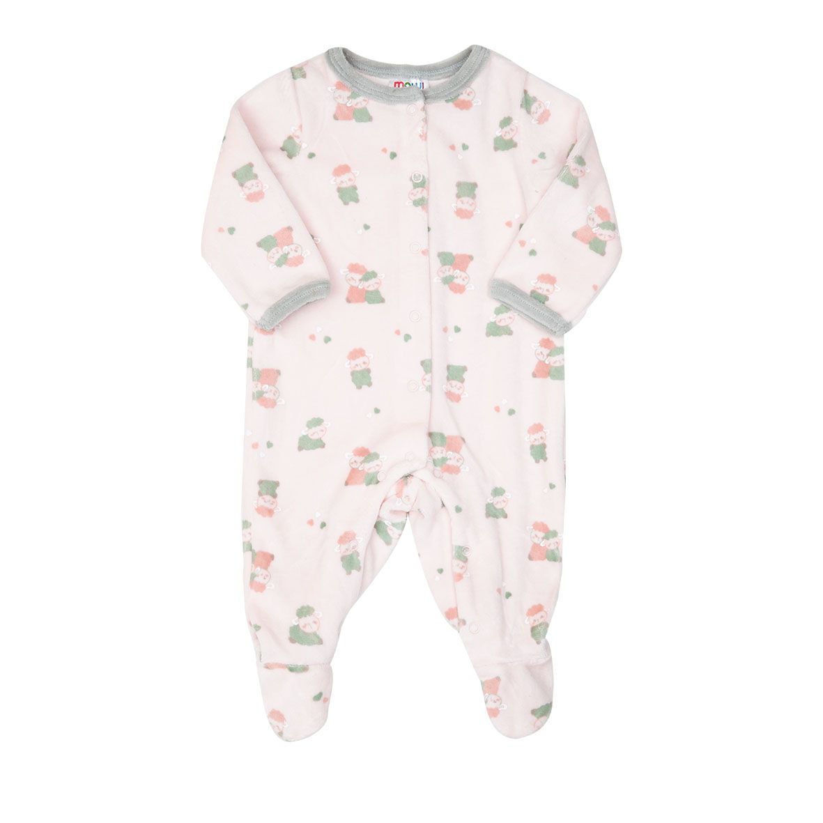 Tutina neonata rosa con stampa pecorelle - Mawi