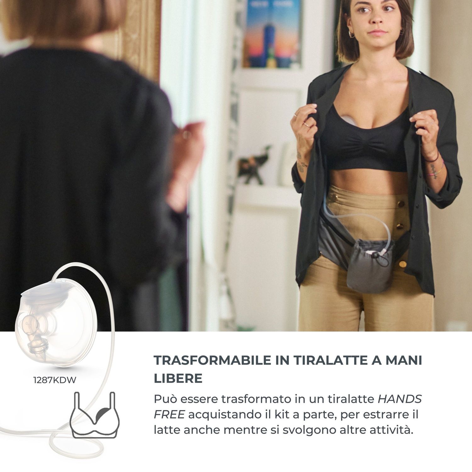 Tiralatte elettrico singolo a 3 fasi con coppe intercambiabili - materno smart 1287cx - nuvita - Nuvita