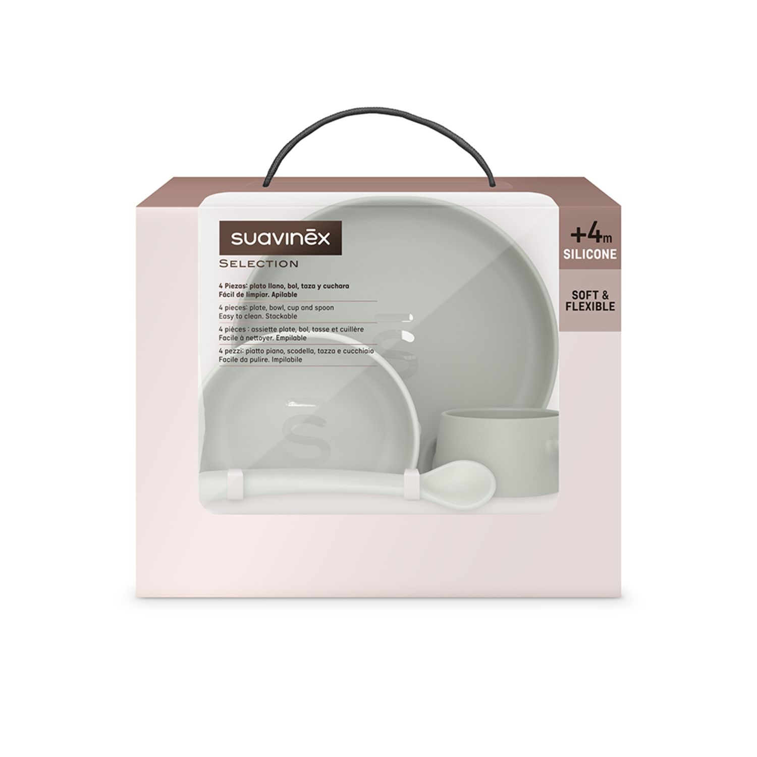 Set svezzamento silicone +6m verde - suavinex - Suavinex