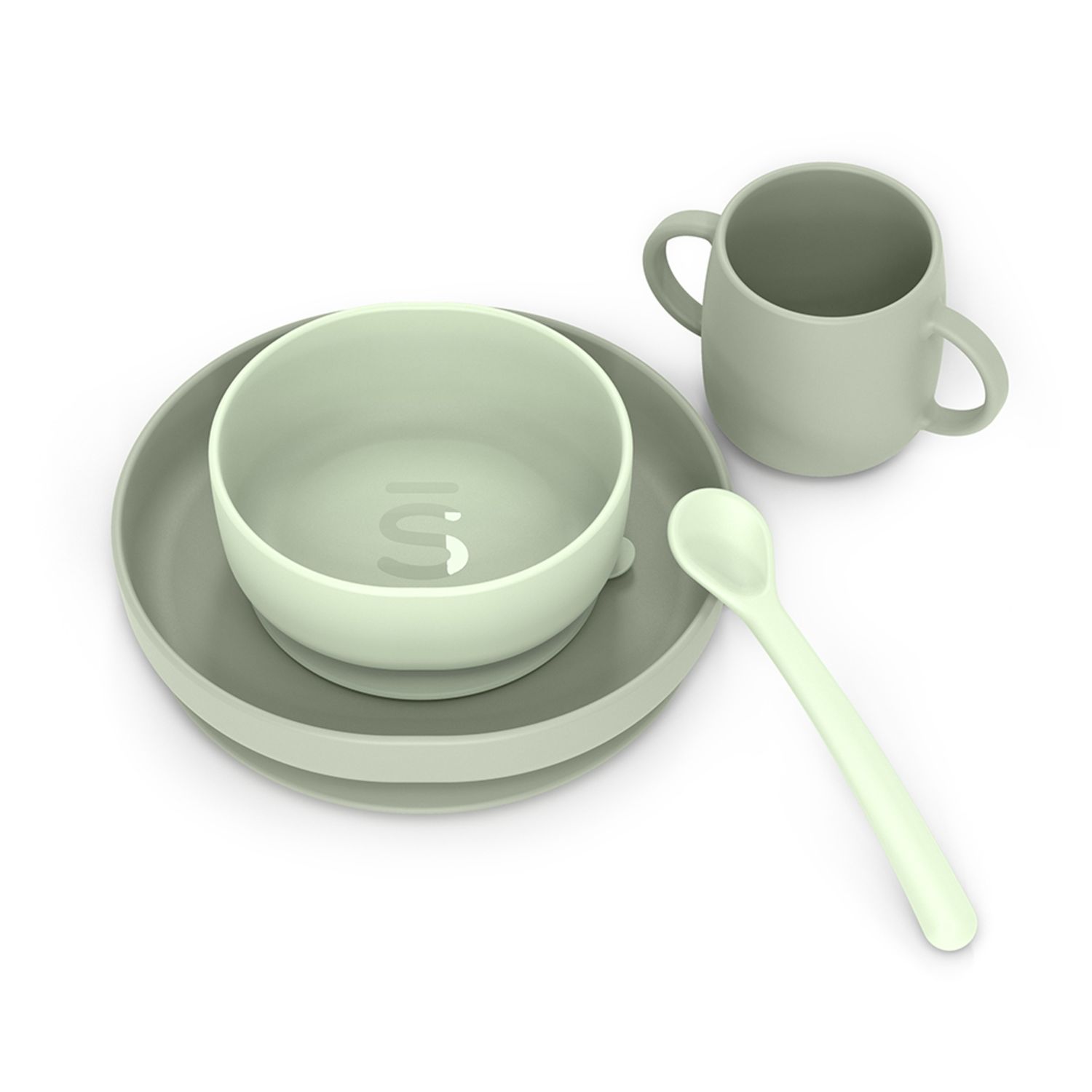 Set svezzamento silicone +6m verde - suavinex - Suavinex