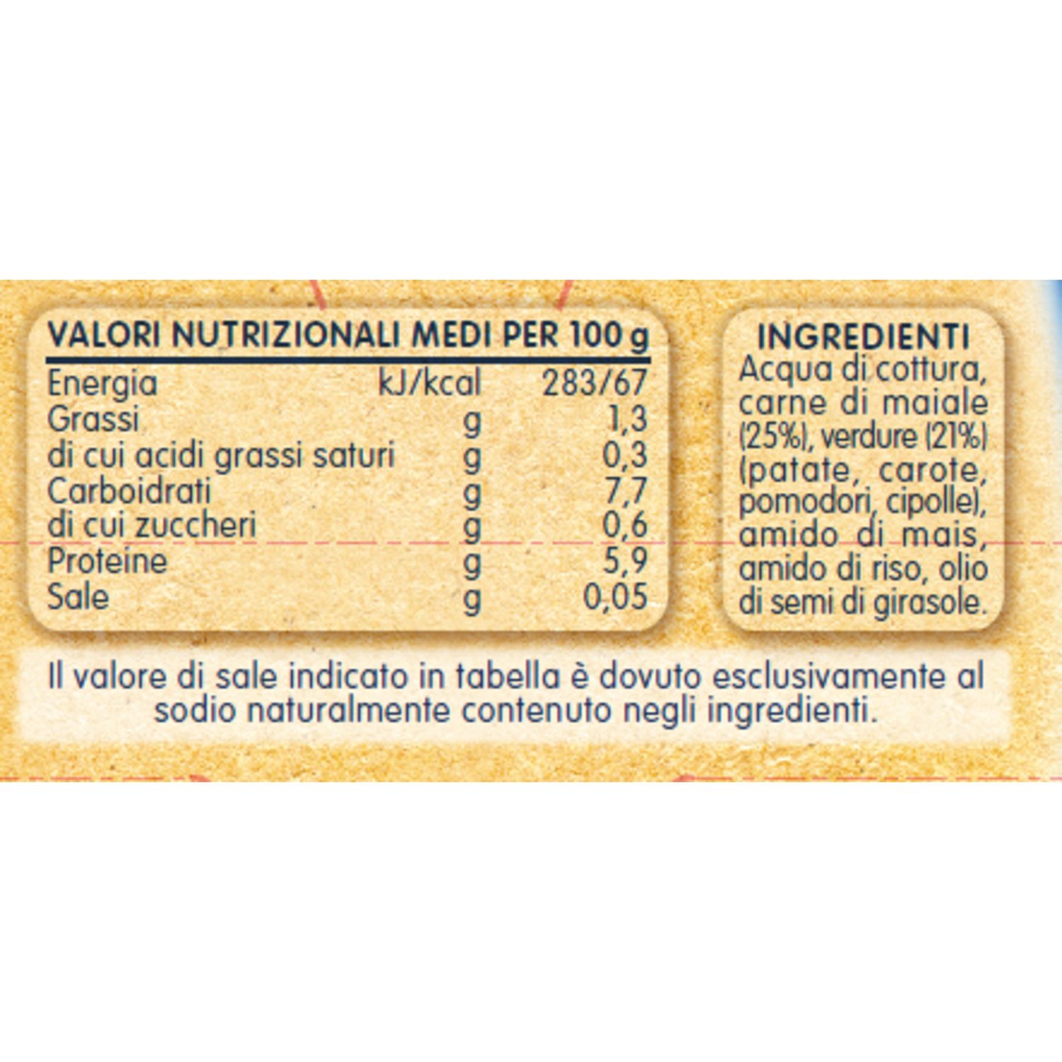 Omogeneizzato maiale e verdure 2x80 g. - mellin - Mellin