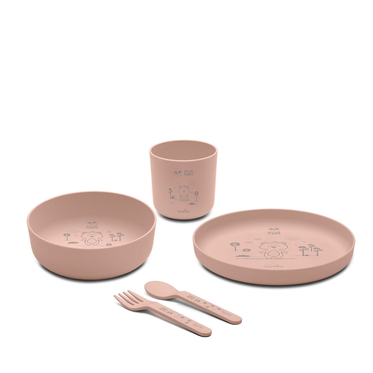 Set pappa in bioplastica - 8465 / english rose - nuvita - Nuvita