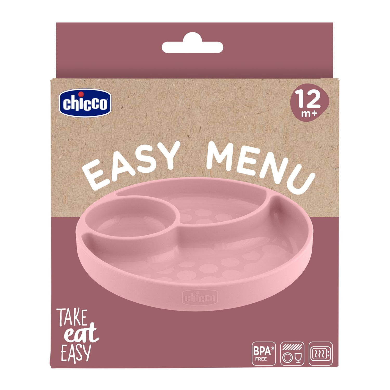 Piatto porzionato rosa 12m+ - chicco - Chicco