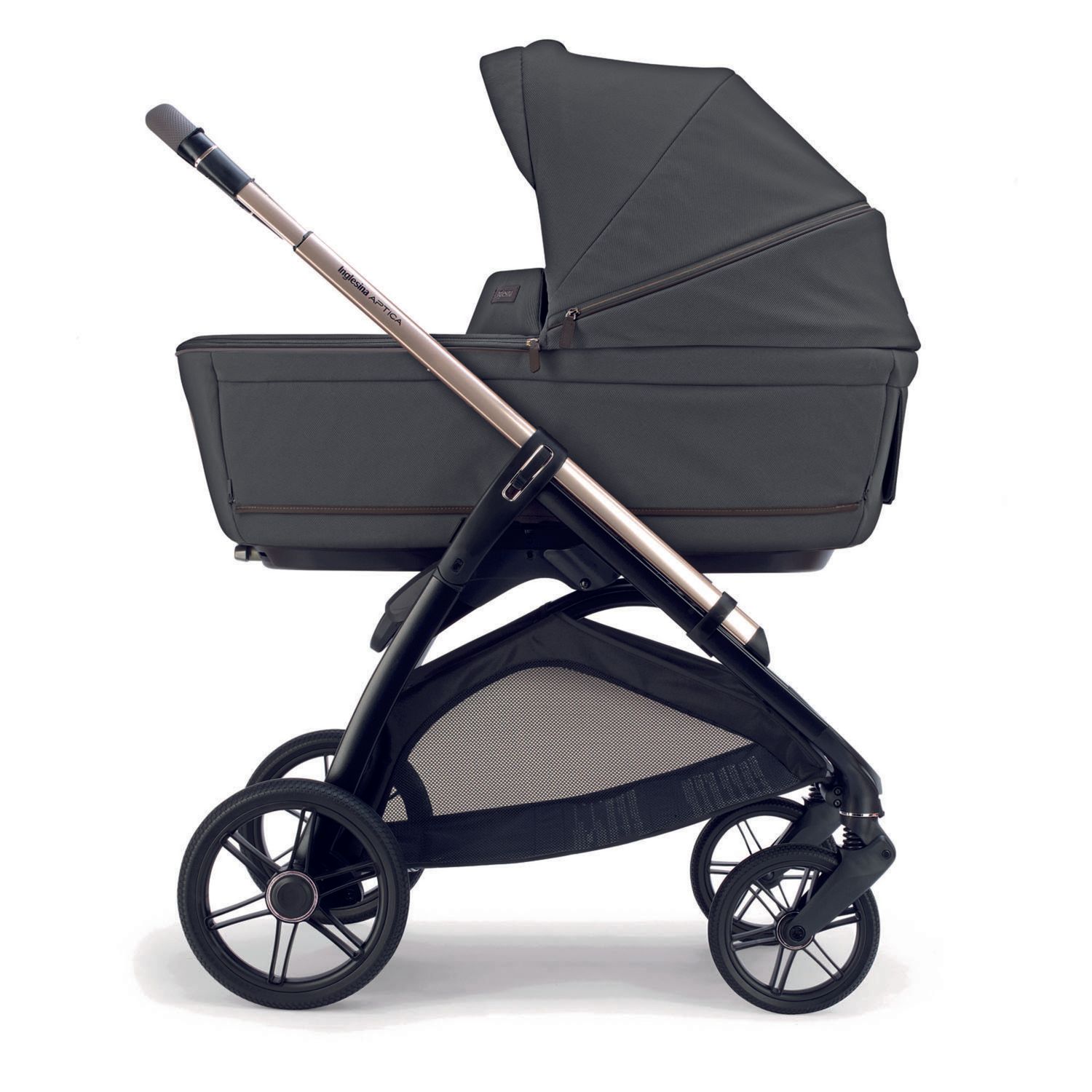 Aptica system quattro - marble grey con telaio palladio e seggiolino auto darwin infant recline evo - inglesina - Inglesina