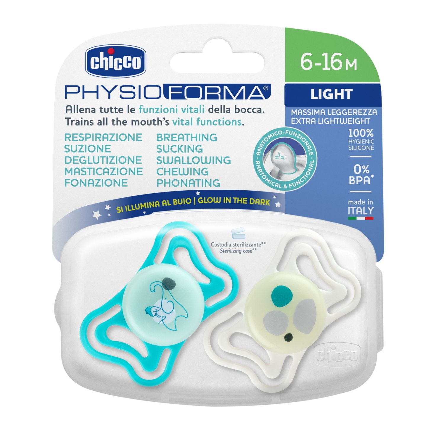 Succhietto physioforma light lumi 6-16m - chicco - Chicco