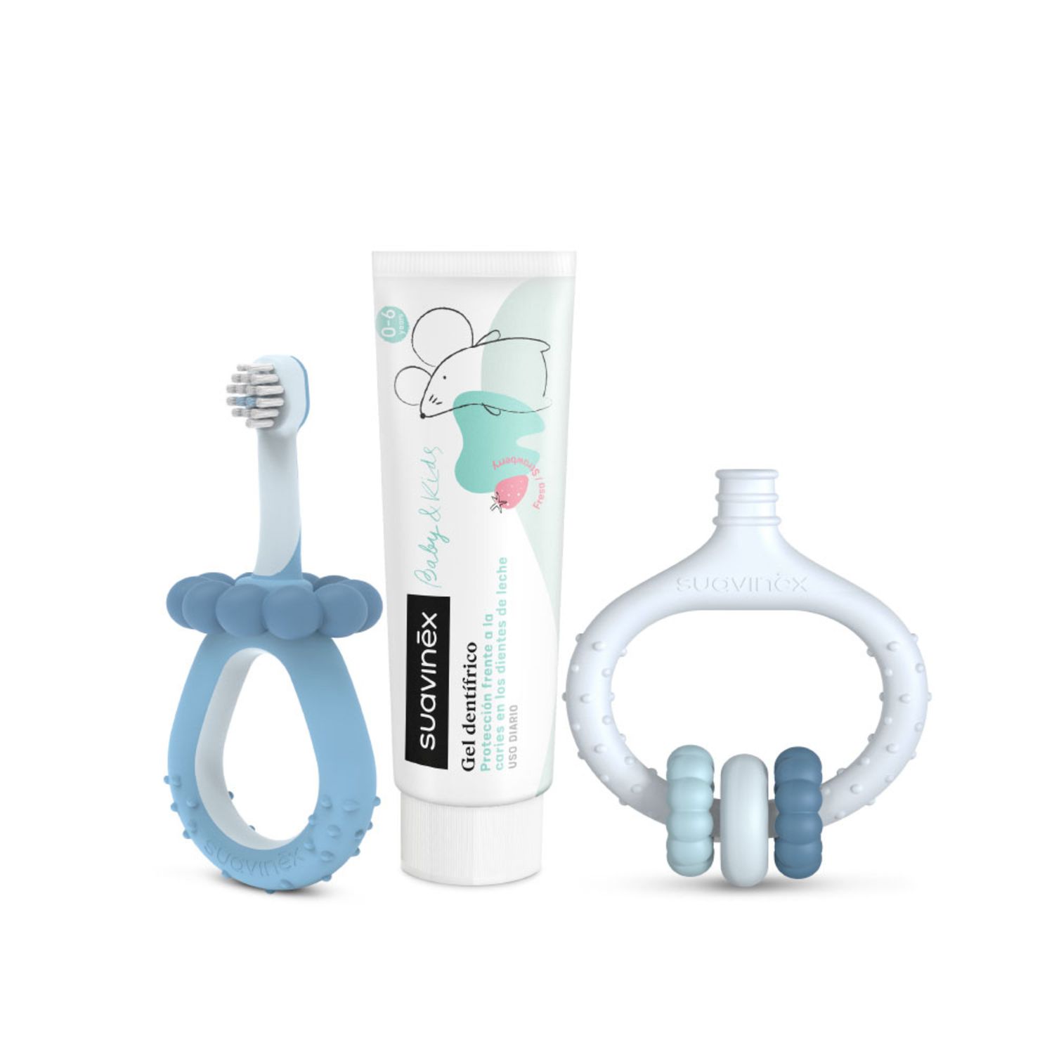 Oral care il mio primo set di igiene orale +0m azzurro - suavinex - Suavinex