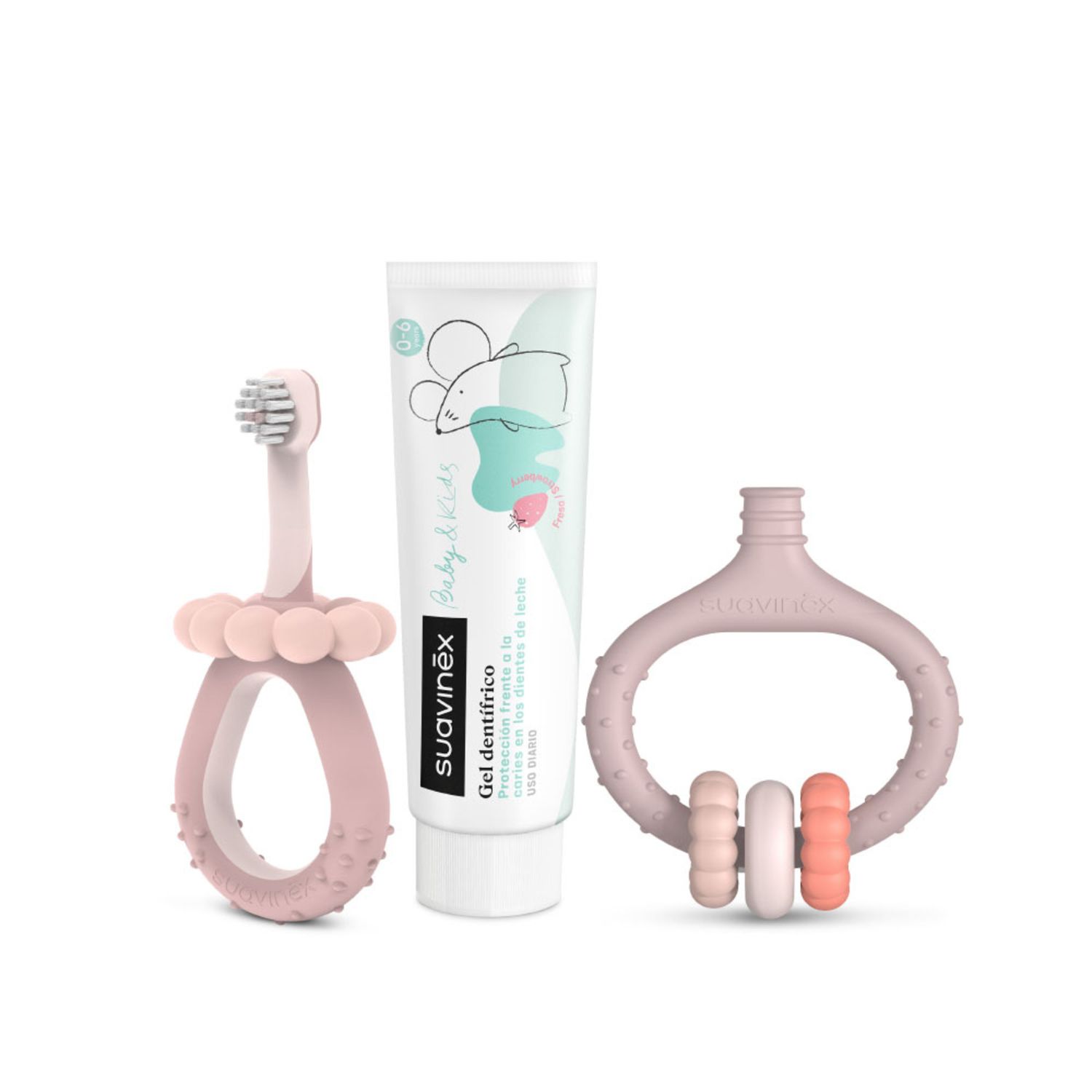 Oral care il mio primo set di igiene orale +0m rosa - suavinex - Suavinex