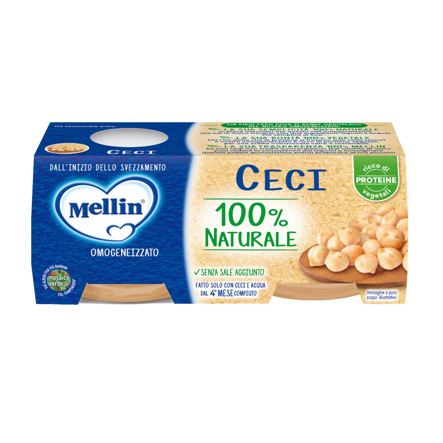 Omogeneizzato ceci 2x80 gr - mellin - Mellin