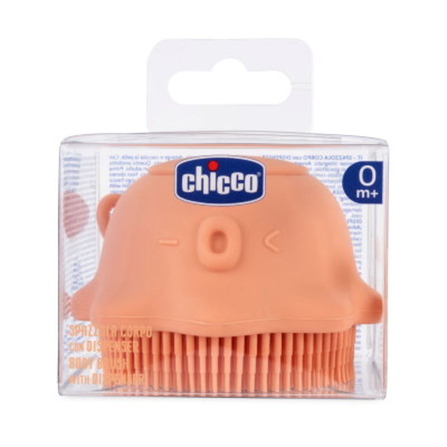Spazzola corpo con dispenser arancione - chicco - Chicco