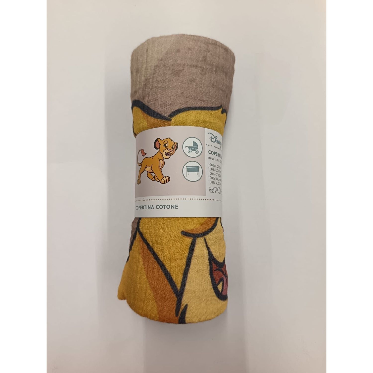 Copertina neonato in cotone disney – grafica il re leone (simba) - Disney