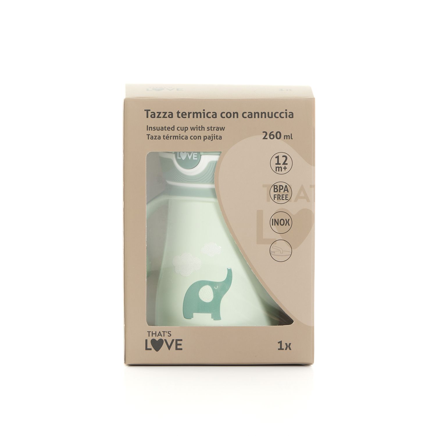 Tazza inox elephant 15m+260ml - that's love - That's Love