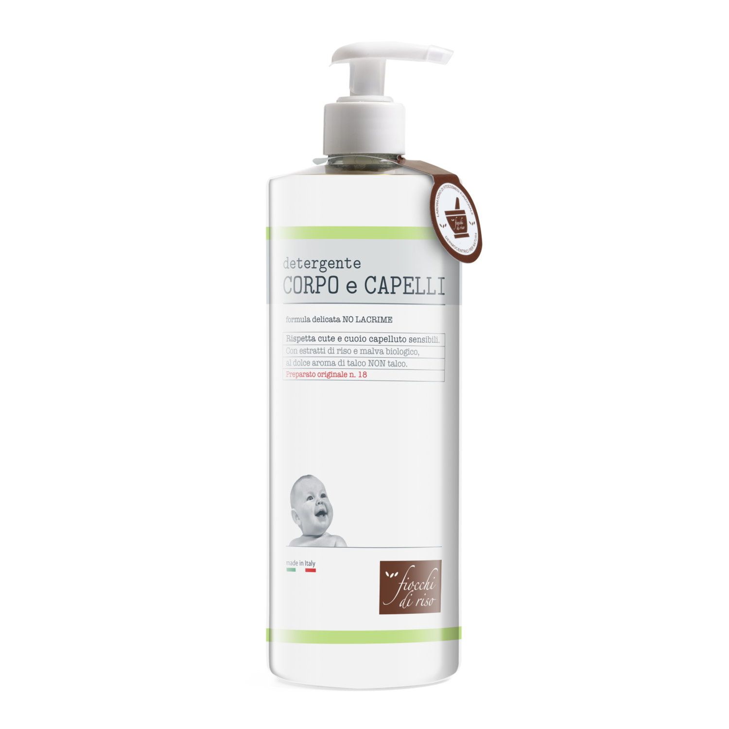 Detergente corpo e capelli talco 750 ml - fiocchi di riso - Fiocchi di Riso
