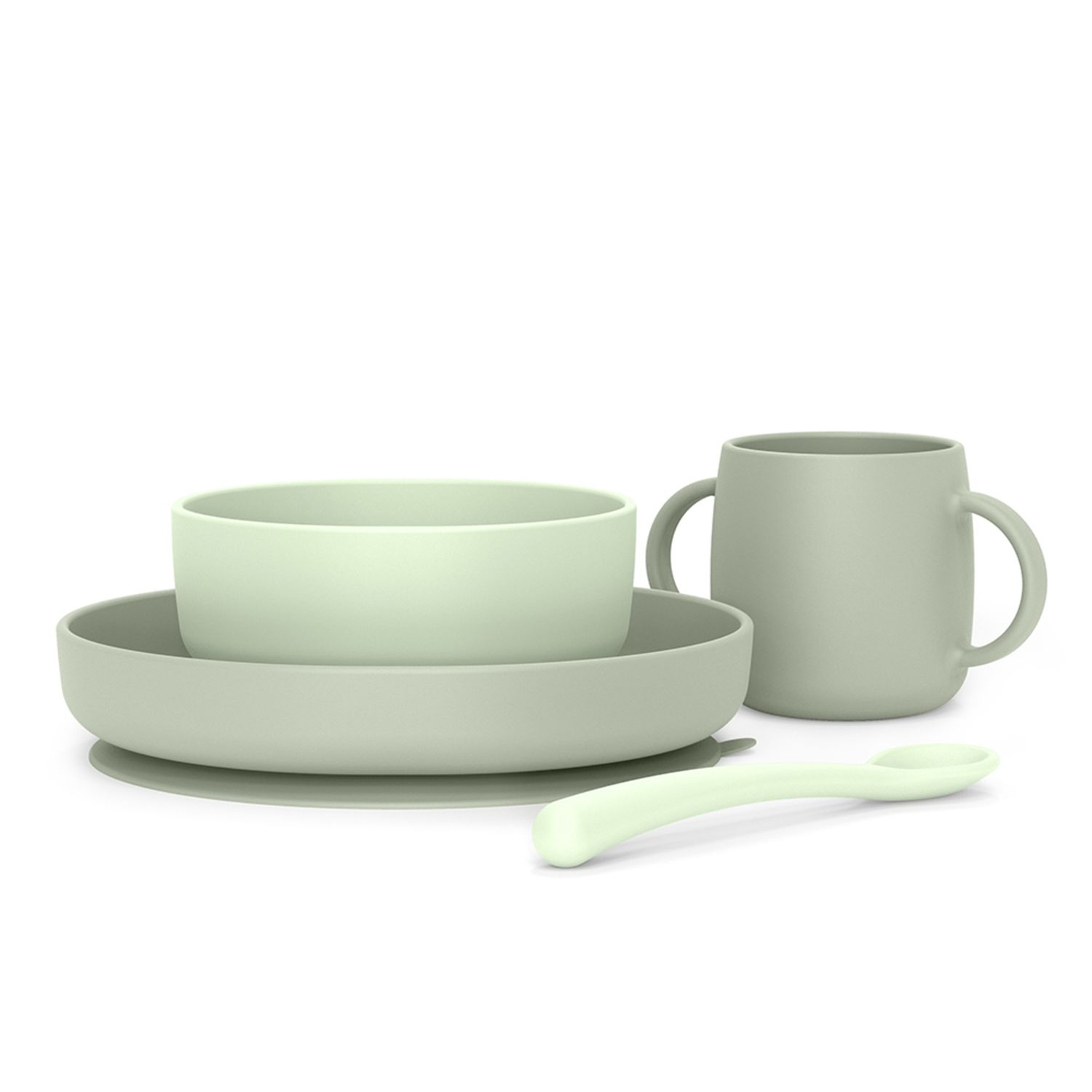 Set svezzamento silicone +6m verde - suavinex - Suavinex