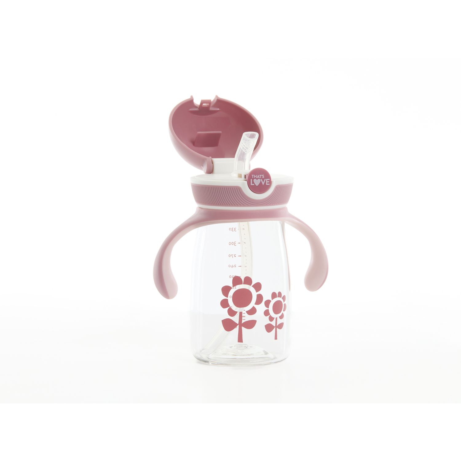 Tazza con cannuccia 12m+ flower 360 ml - that's love - That's Love