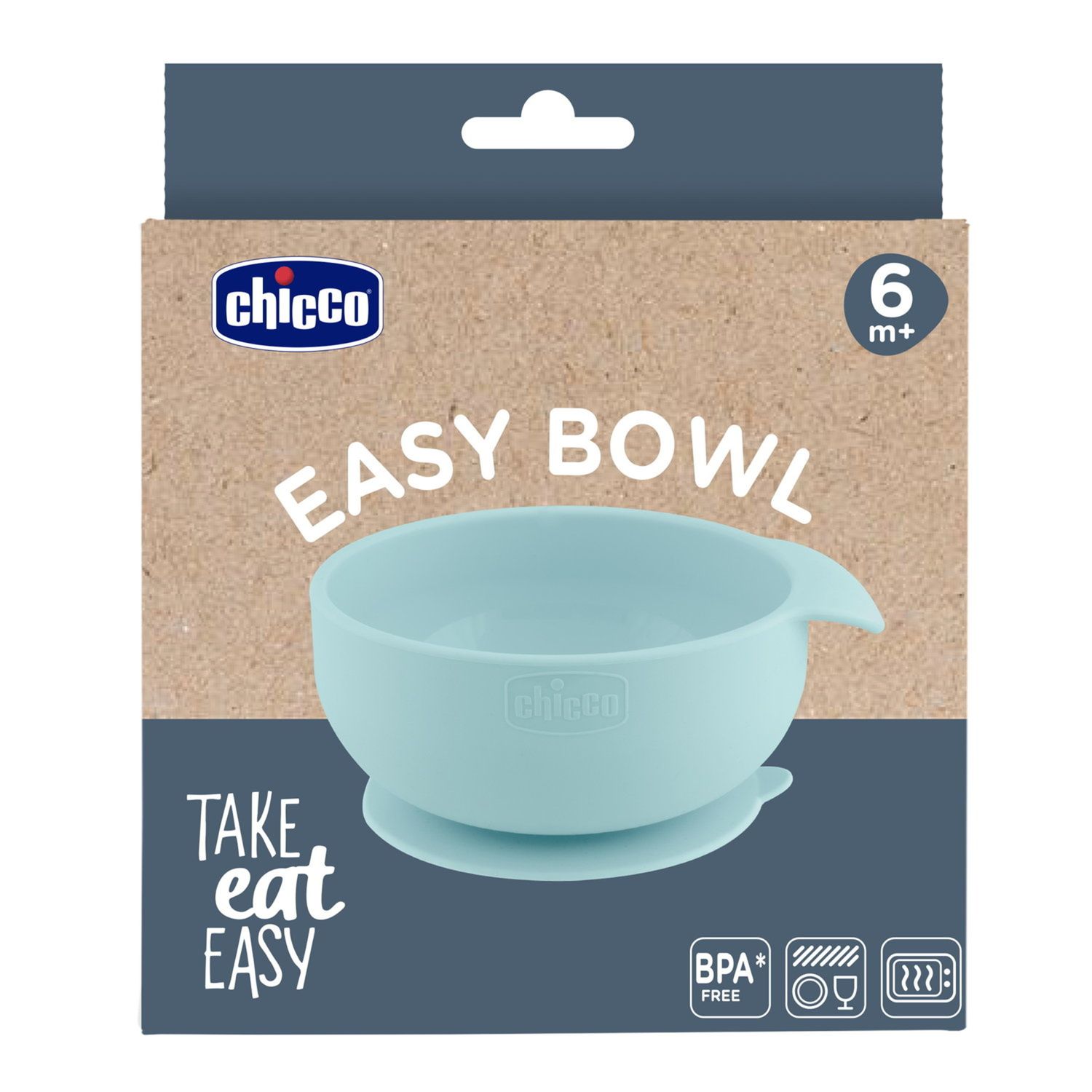 Ciotola in silicone azzurro 6m+ - chicco - Chicco