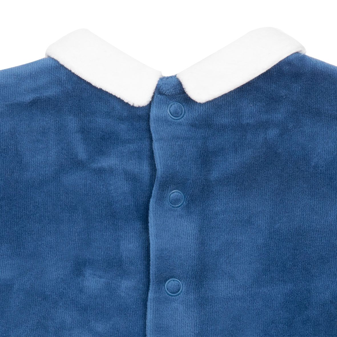 Tutina intera effetto salopette neonato blu e beige "orsetti" - Mawi