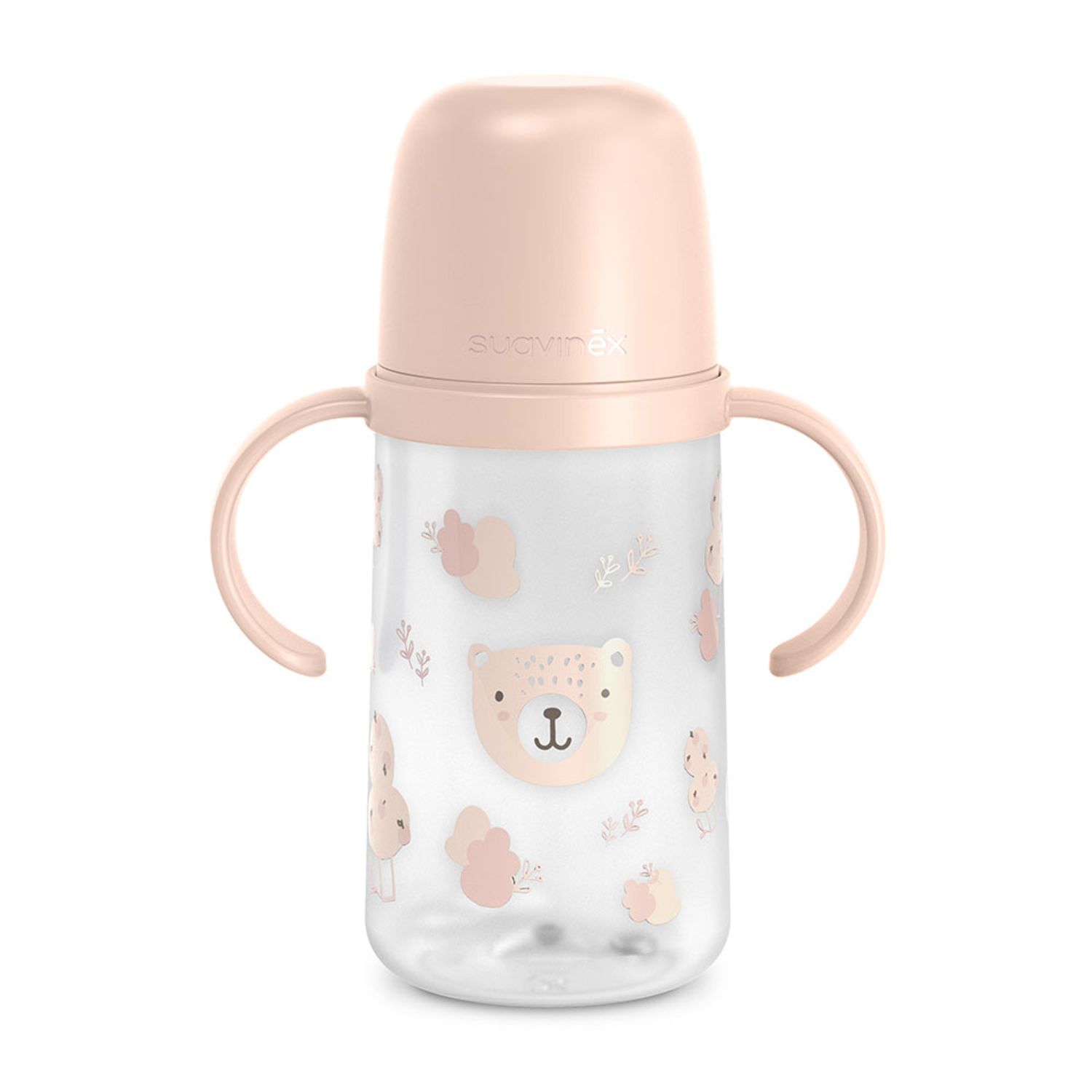 Wild&amp;free biberon antigoccia con manici 270ml +6m rosa - suavinex - Suavinex