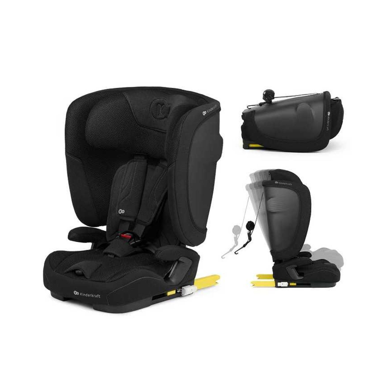 Seggiolino auto 76-150cm fix2go nero - kinderkraft - KinderKraft