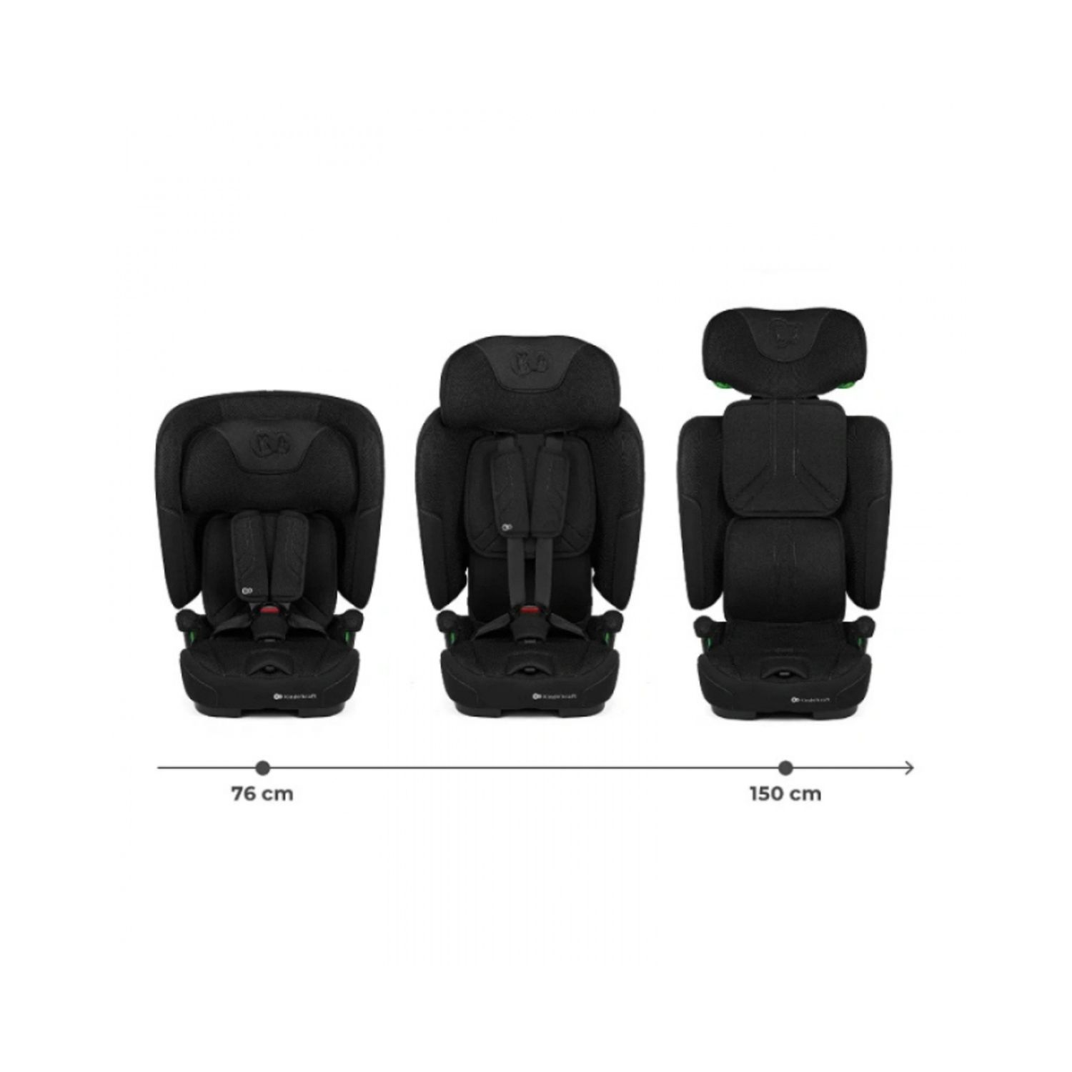 Seggiolino auto 76-150cm fix2go nero - kinderkraft - KinderKraft