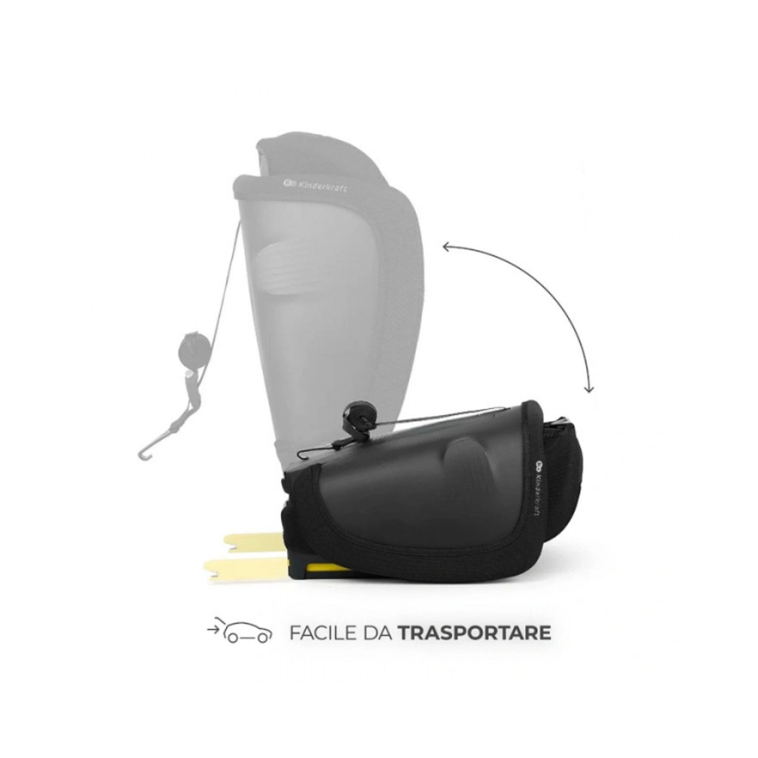 Seggiolino auto 76-150cm fix2go nero - kinderkraft - KinderKraft