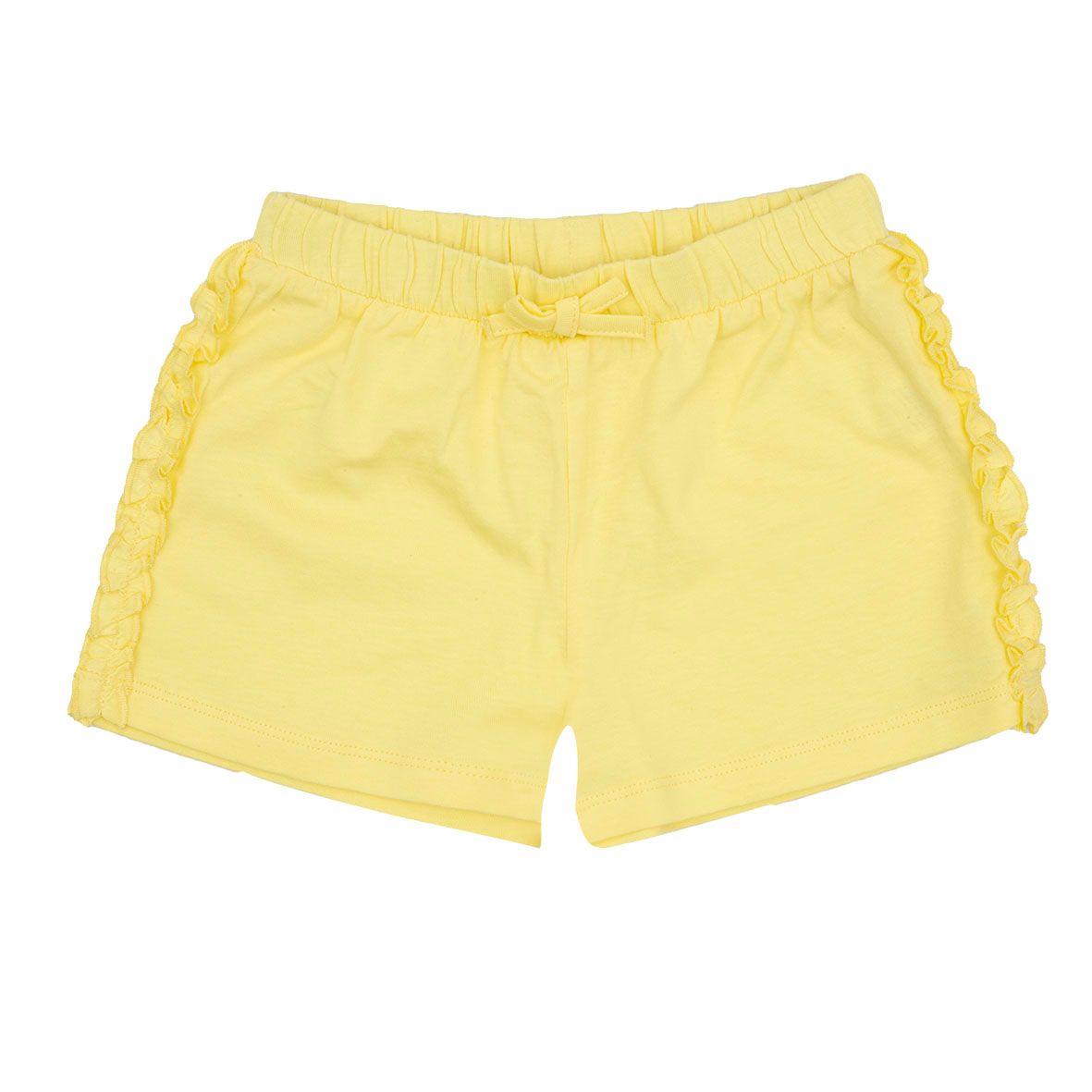 Shorts bambina con volant e fiocco gialli - Mawi