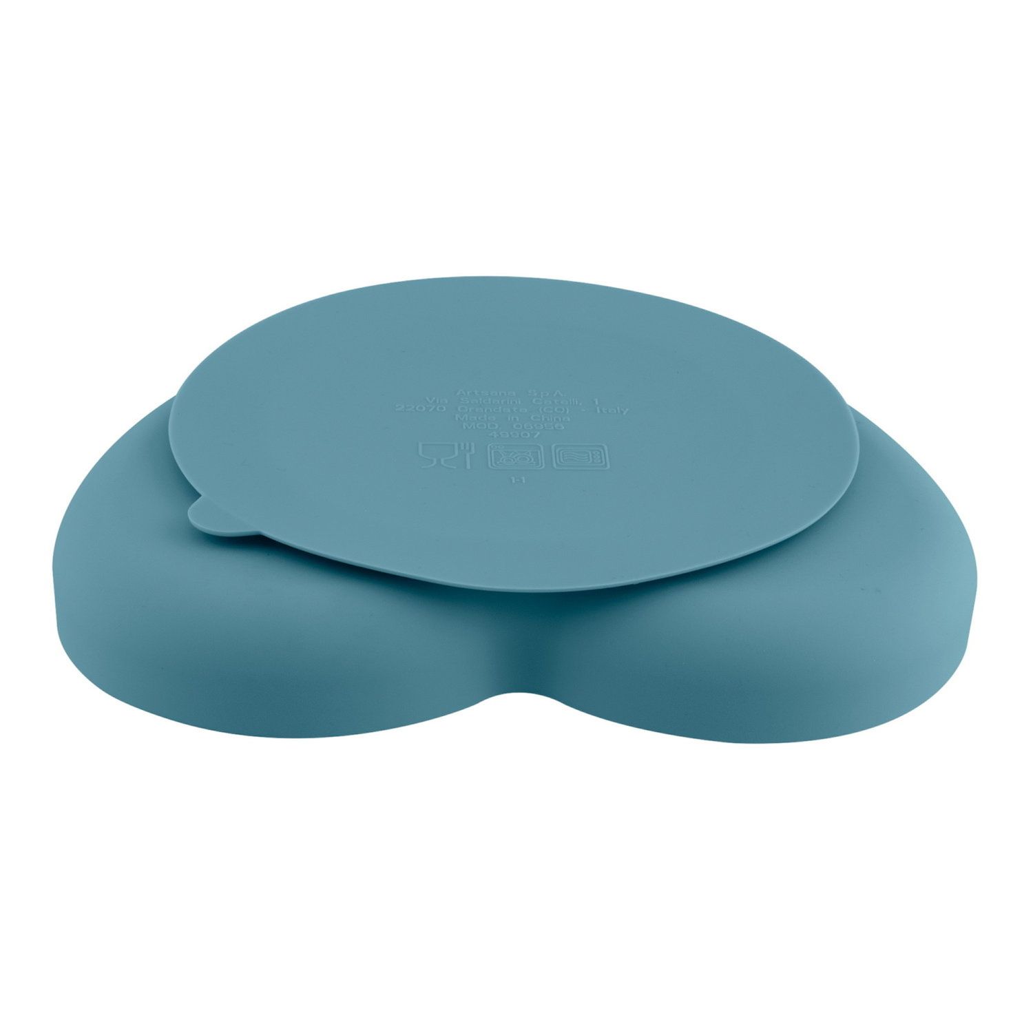 Piatto cuore silicone azzurro 9m+ - chicco - Chicco