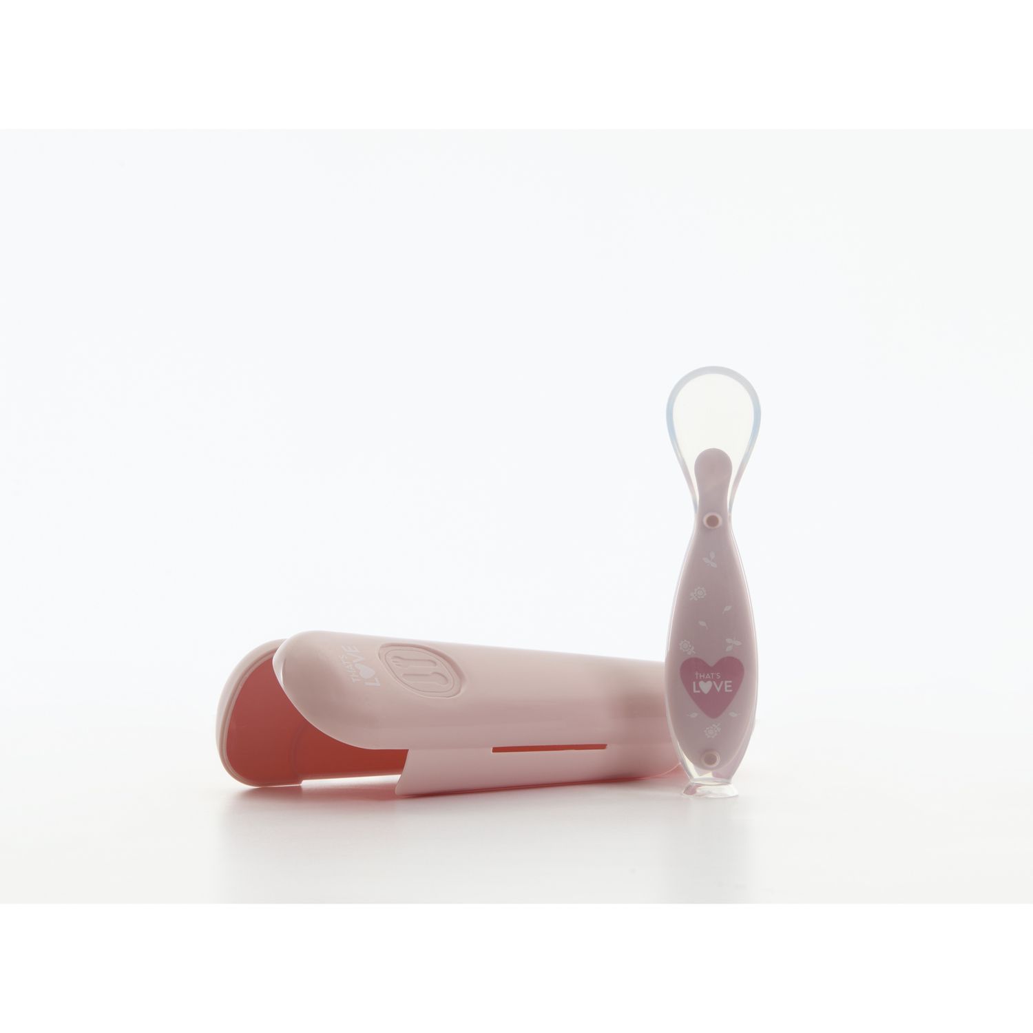 Cucchiaio 6m + silicone pink con ventosa e custodia - that's love - That's Love
