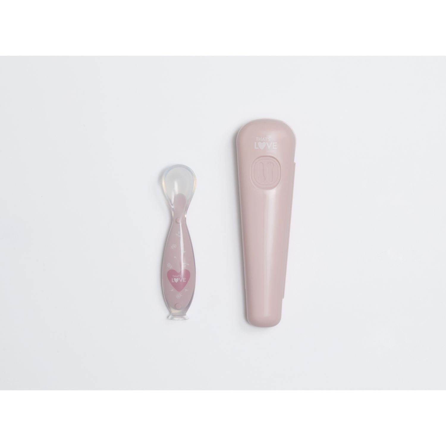 Cucchiaio 6m + silicone pink con ventosa e custodia - that's love - That's Love