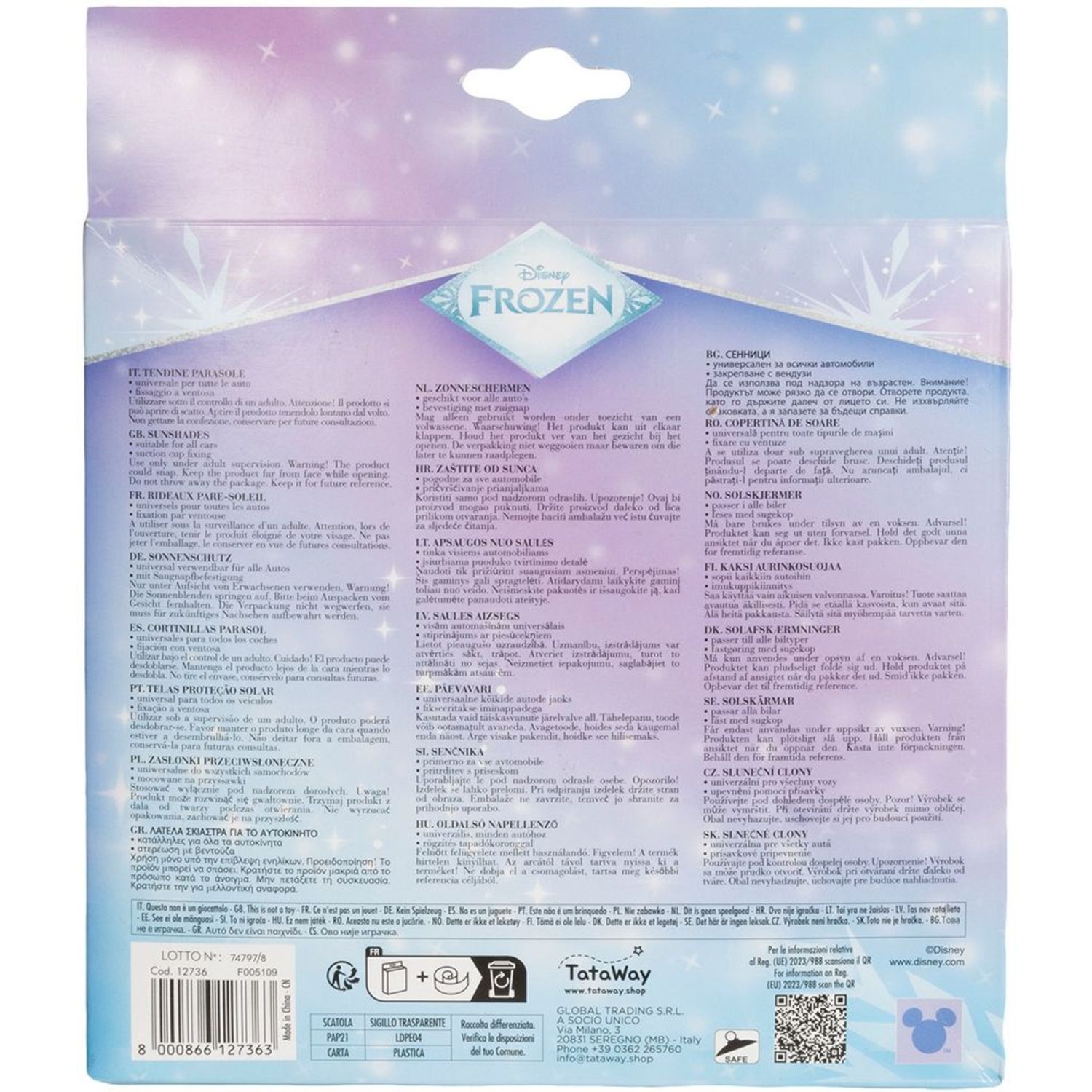 Coppia tendine laterali - frozen - Peppa pig